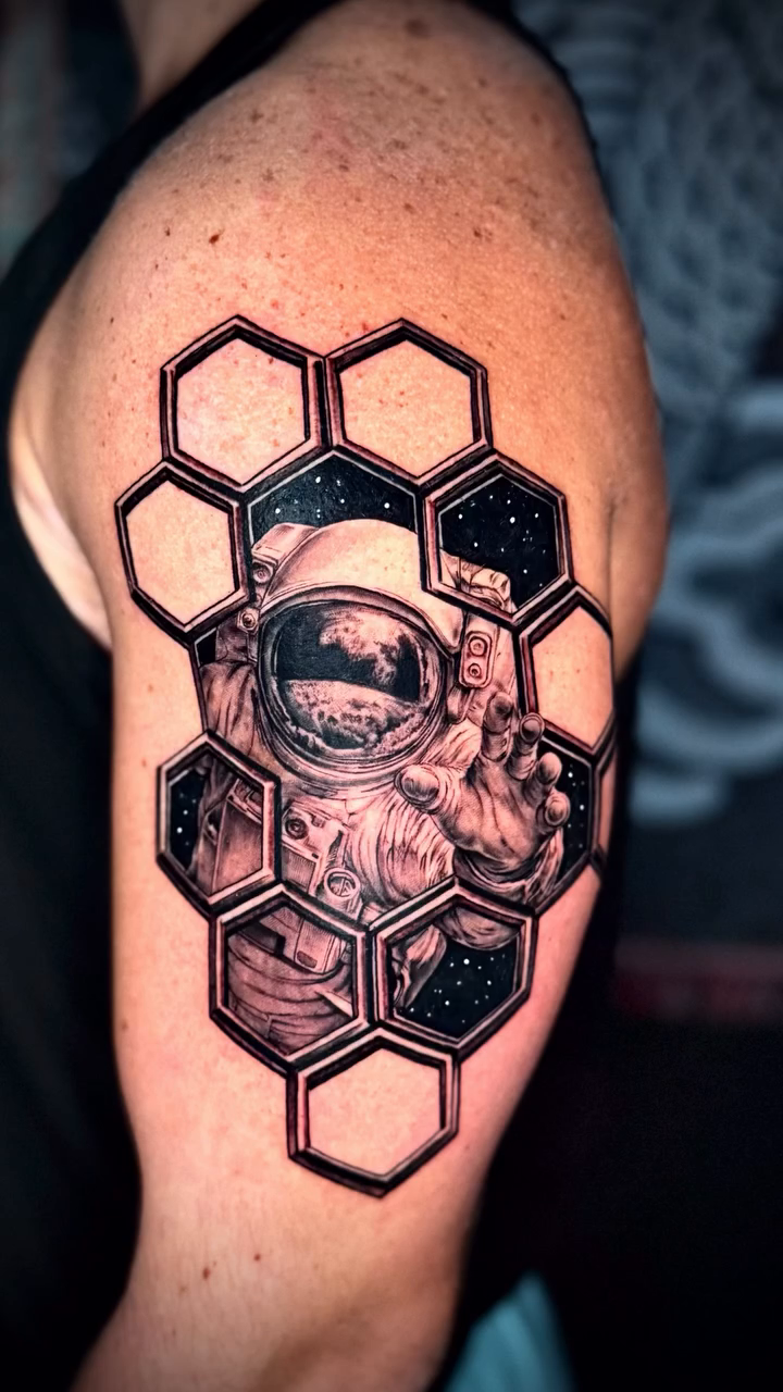 Tattoo by @stabby.dan — realism, black_and_grey