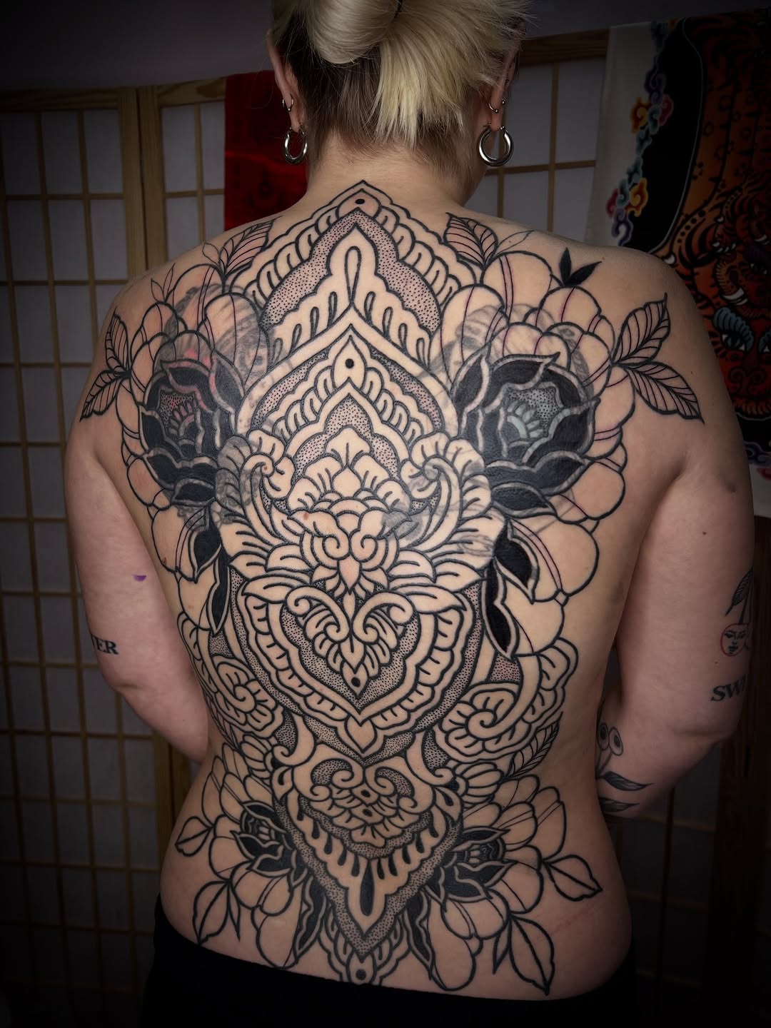 Tattoo by @courtneylloydtattoos — geometric, dotwork