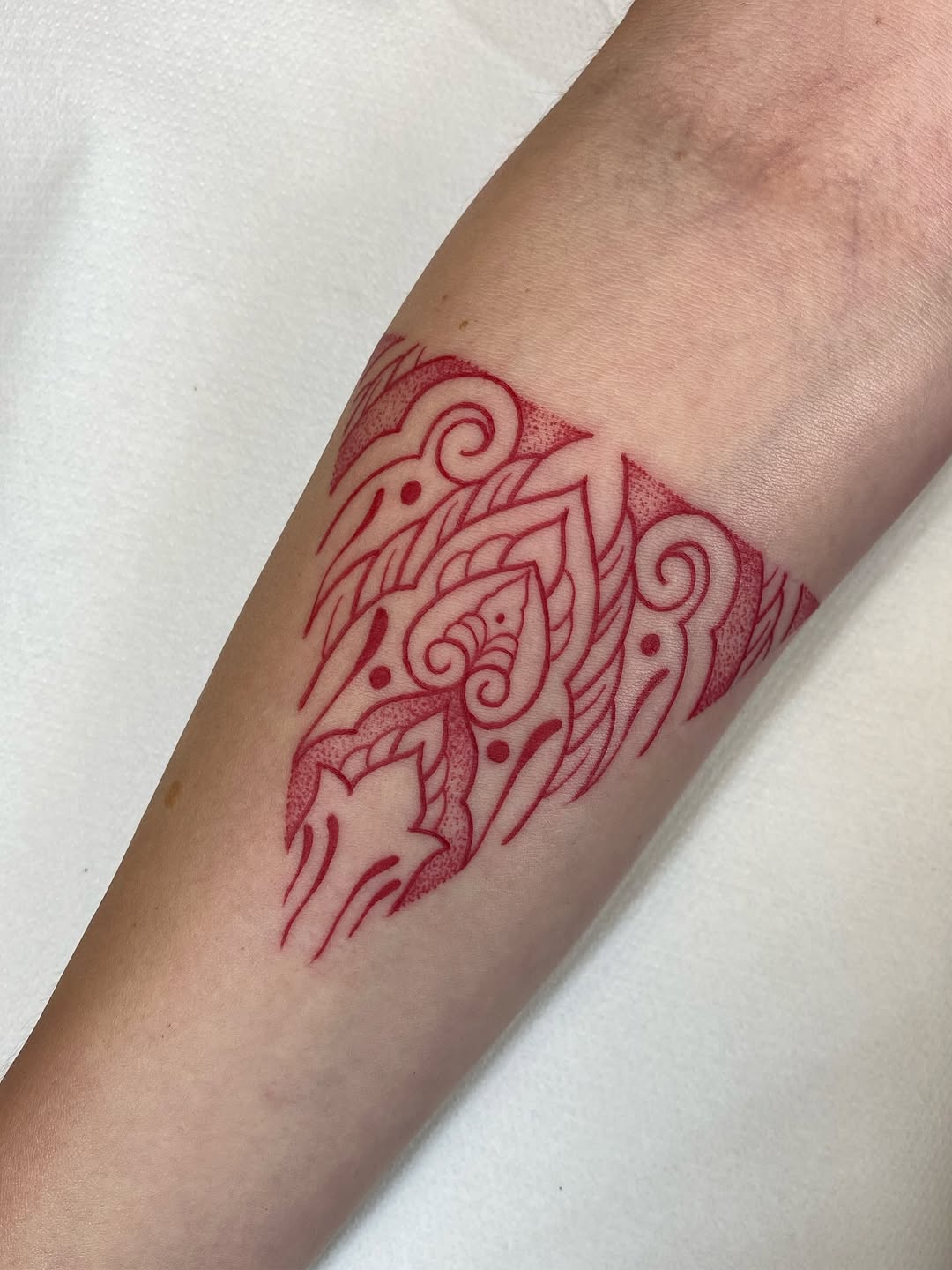 Tattoo by @courtneylloydtattoos — dotwork, ornamental