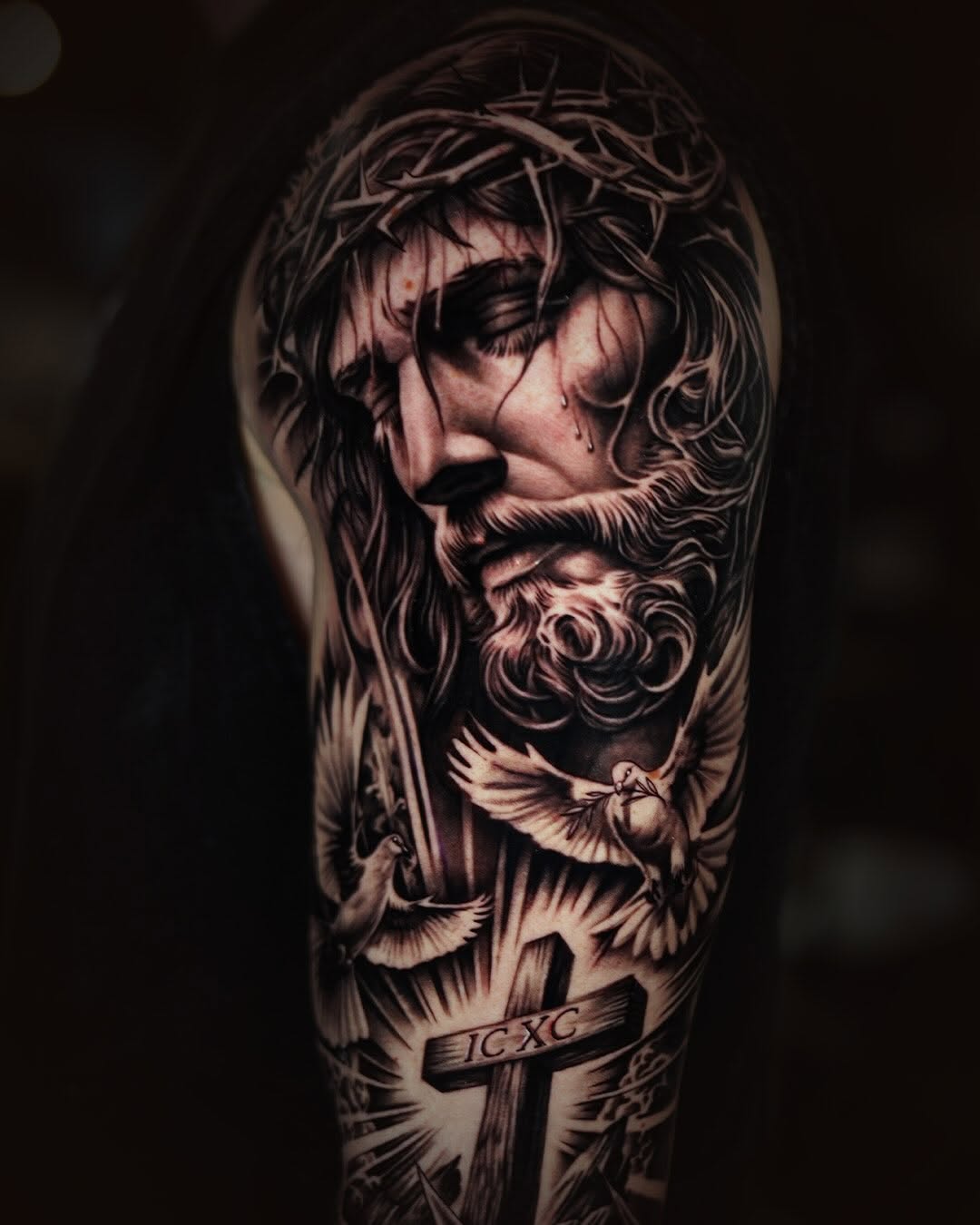Tattoo by @flamure_tattoo — realism, black_and_grey