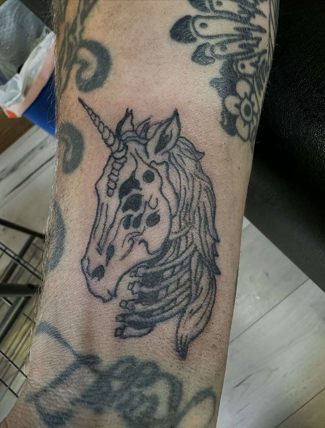 Tattoo by @mancub_tattoo — black_and_grey, dark_realism