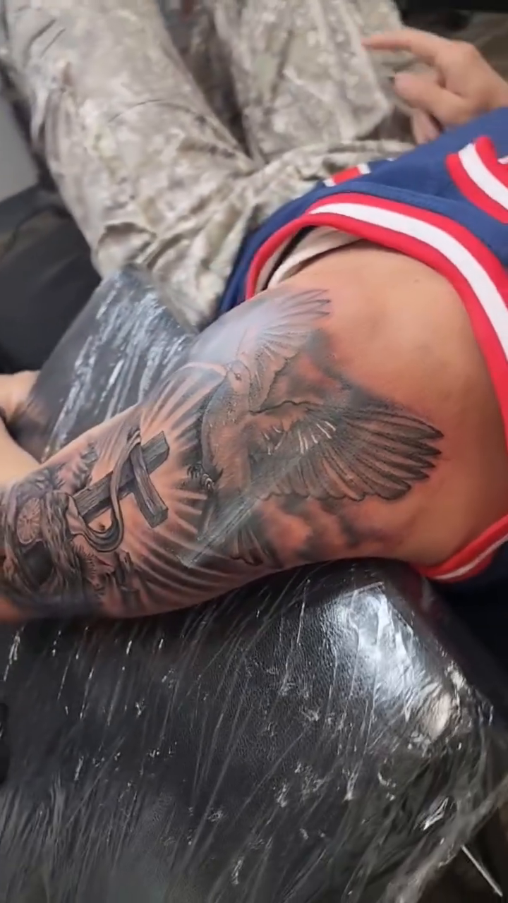 Tattoo by @arvizo_tattoos — realism, black_and_grey