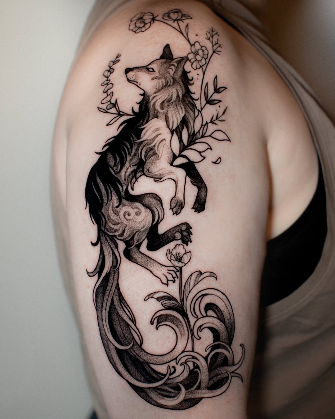 Tattoo by @monique.munoz.art — dotwork, illustrative