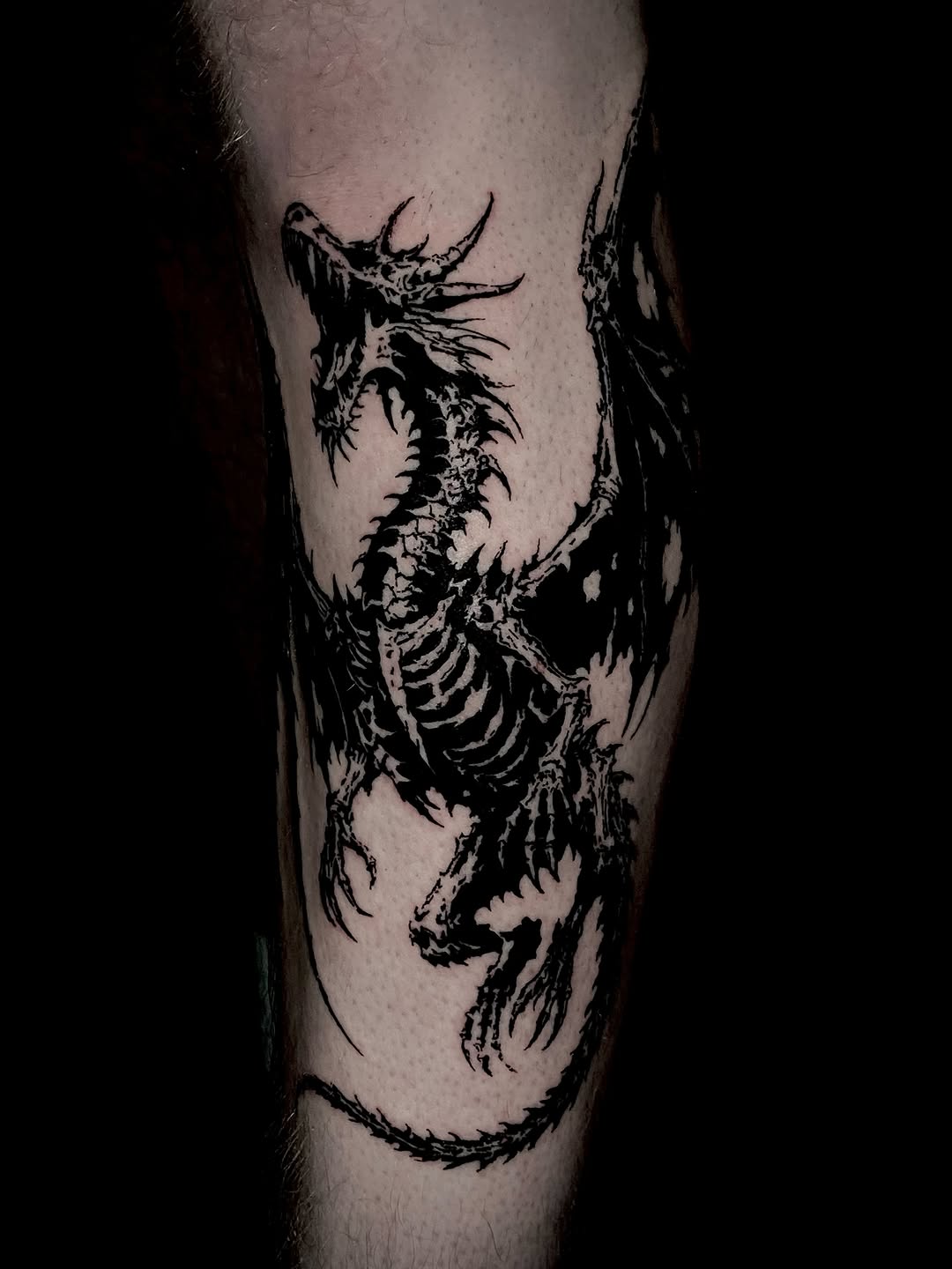 Tattoo by @blackworkbenz — blackwork