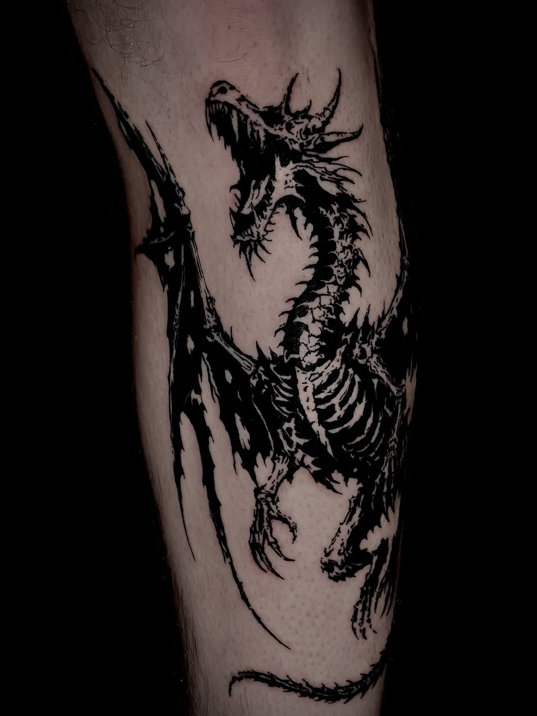 Tattoo by @blackworkbenz — blackwork