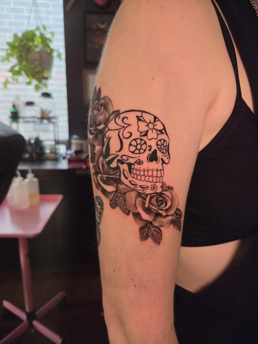 Tattoo by @bongobodyart — black_and_grey, ornamental