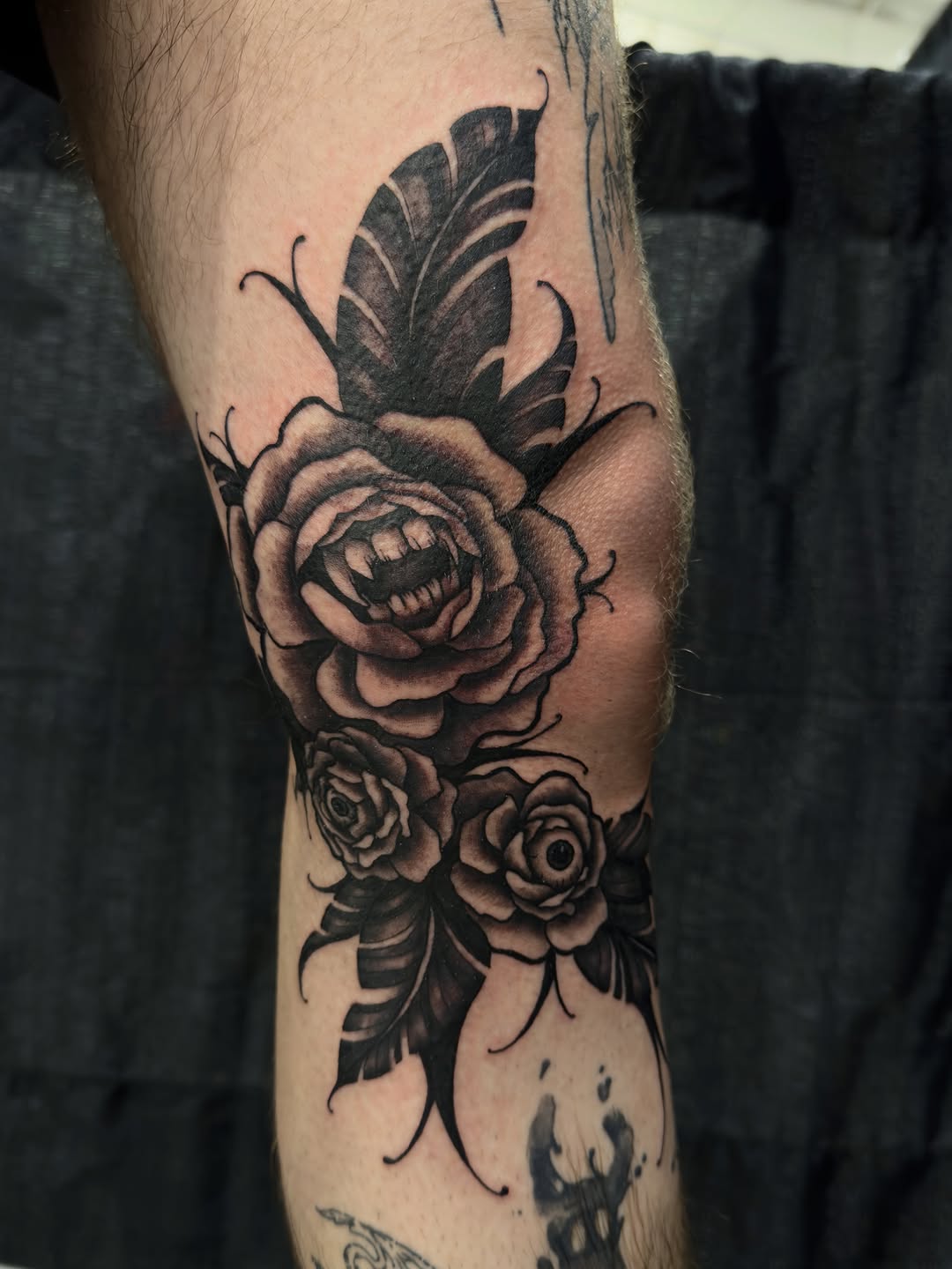 Tattoo by @gothcat.ink β black_and_grey, realism