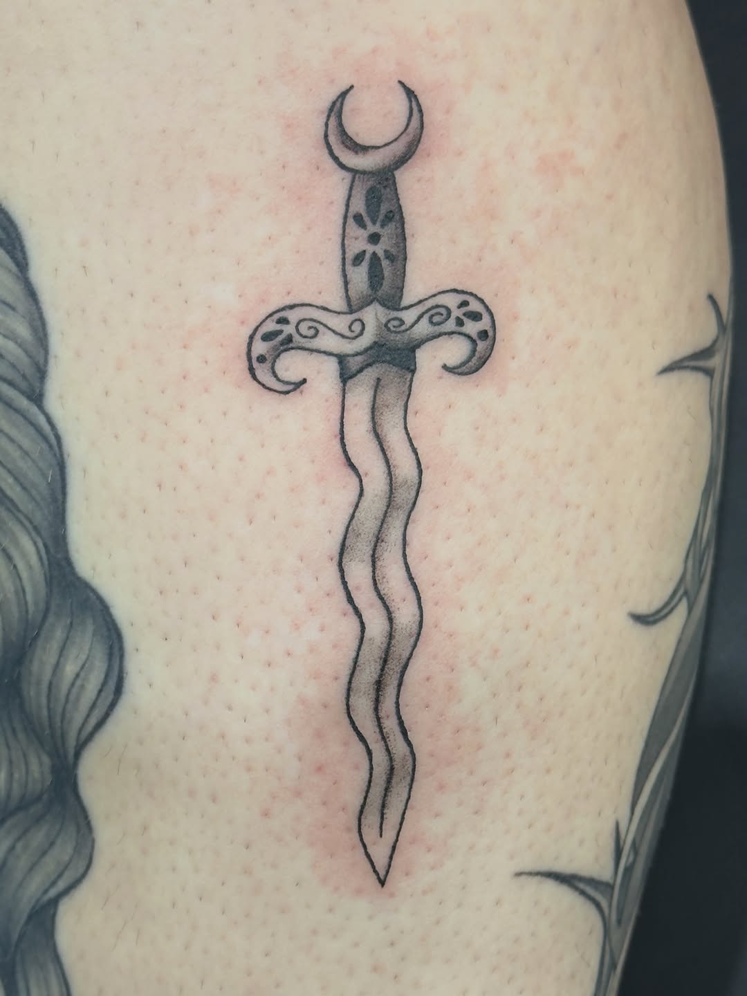 Tattoo by @gothcat.ink β black_and_grey, ornamental