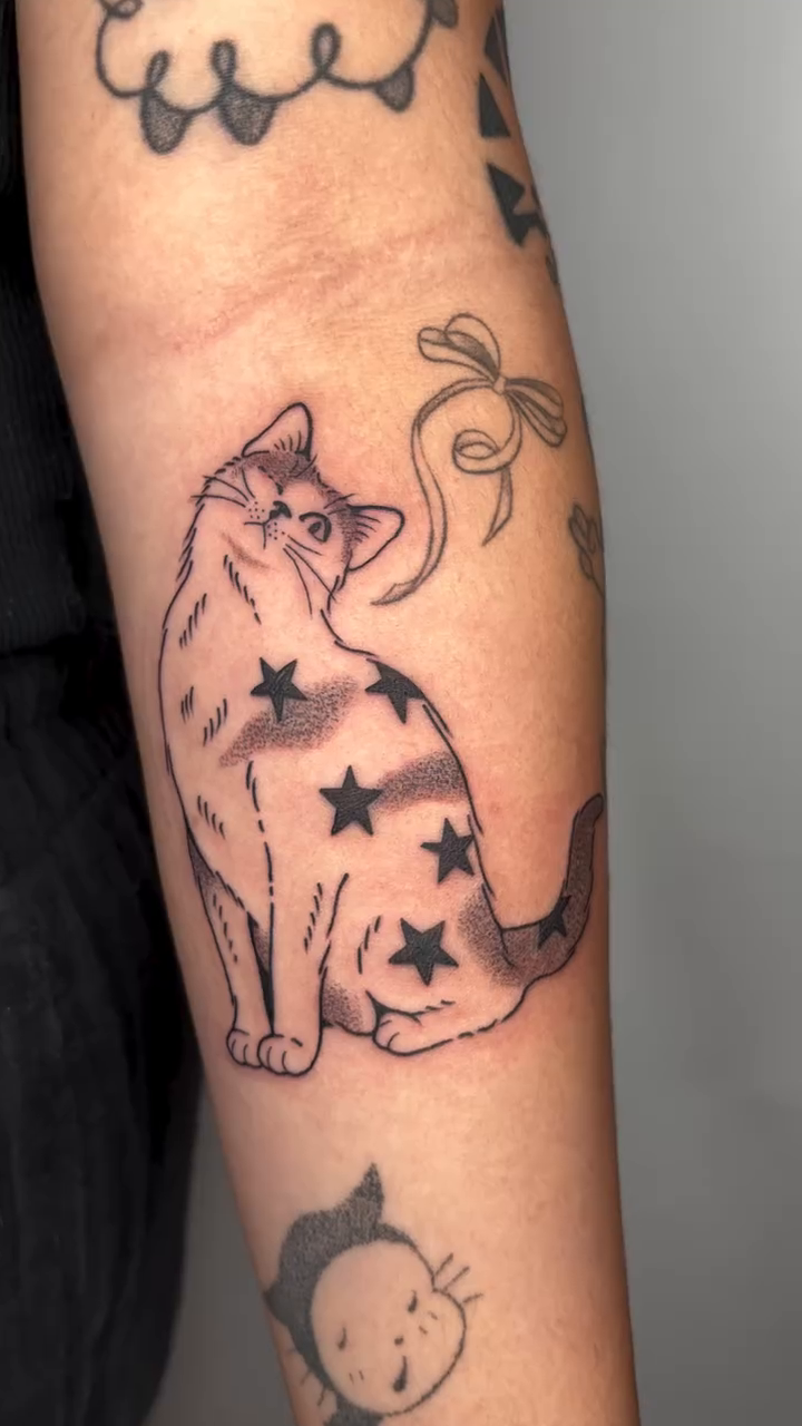 Tattoo by @haunteddermis — fine_line, black_and_grey