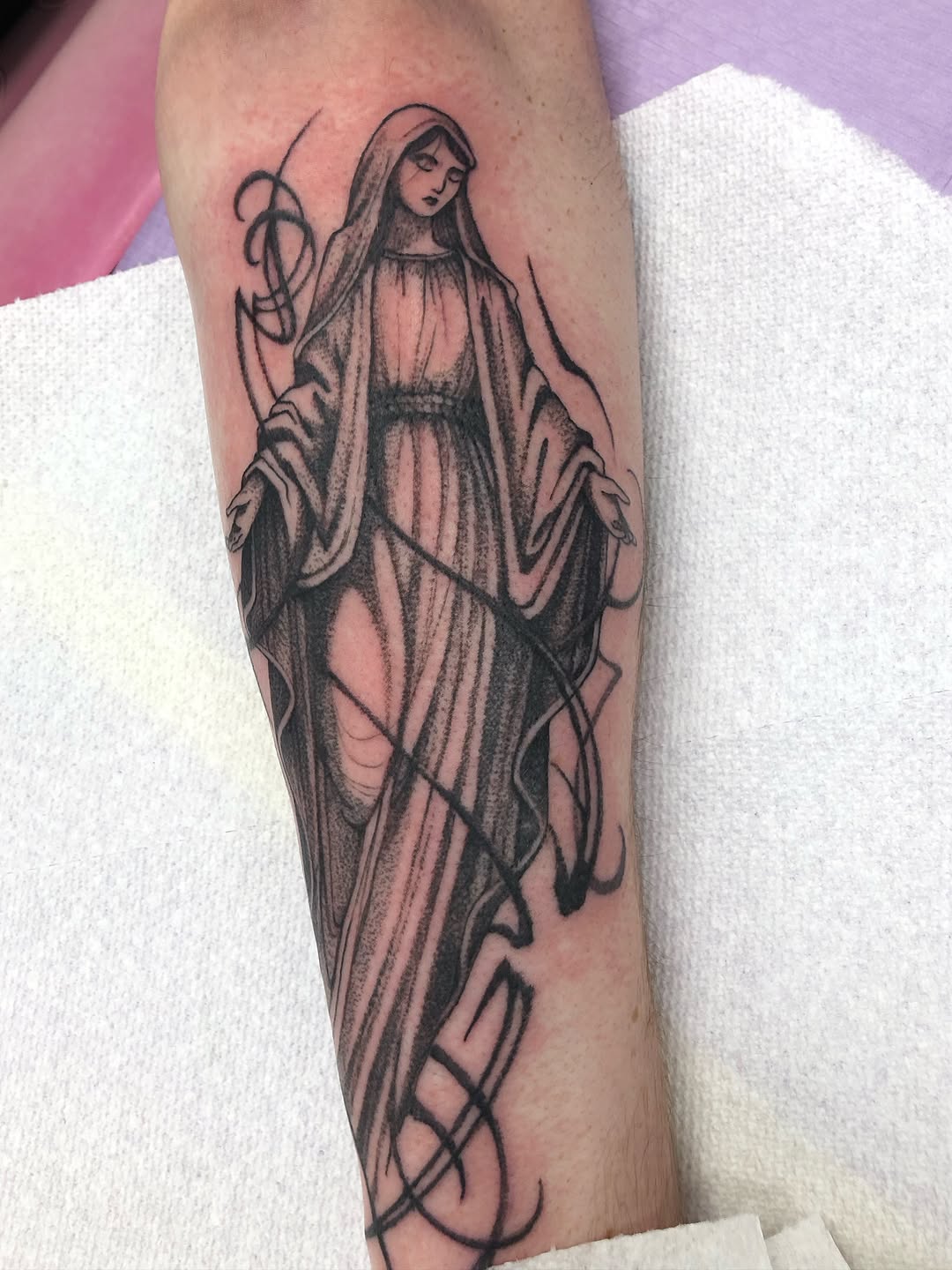 Tattoo by @sea.of.mercy — black_and_grey, ornamental
