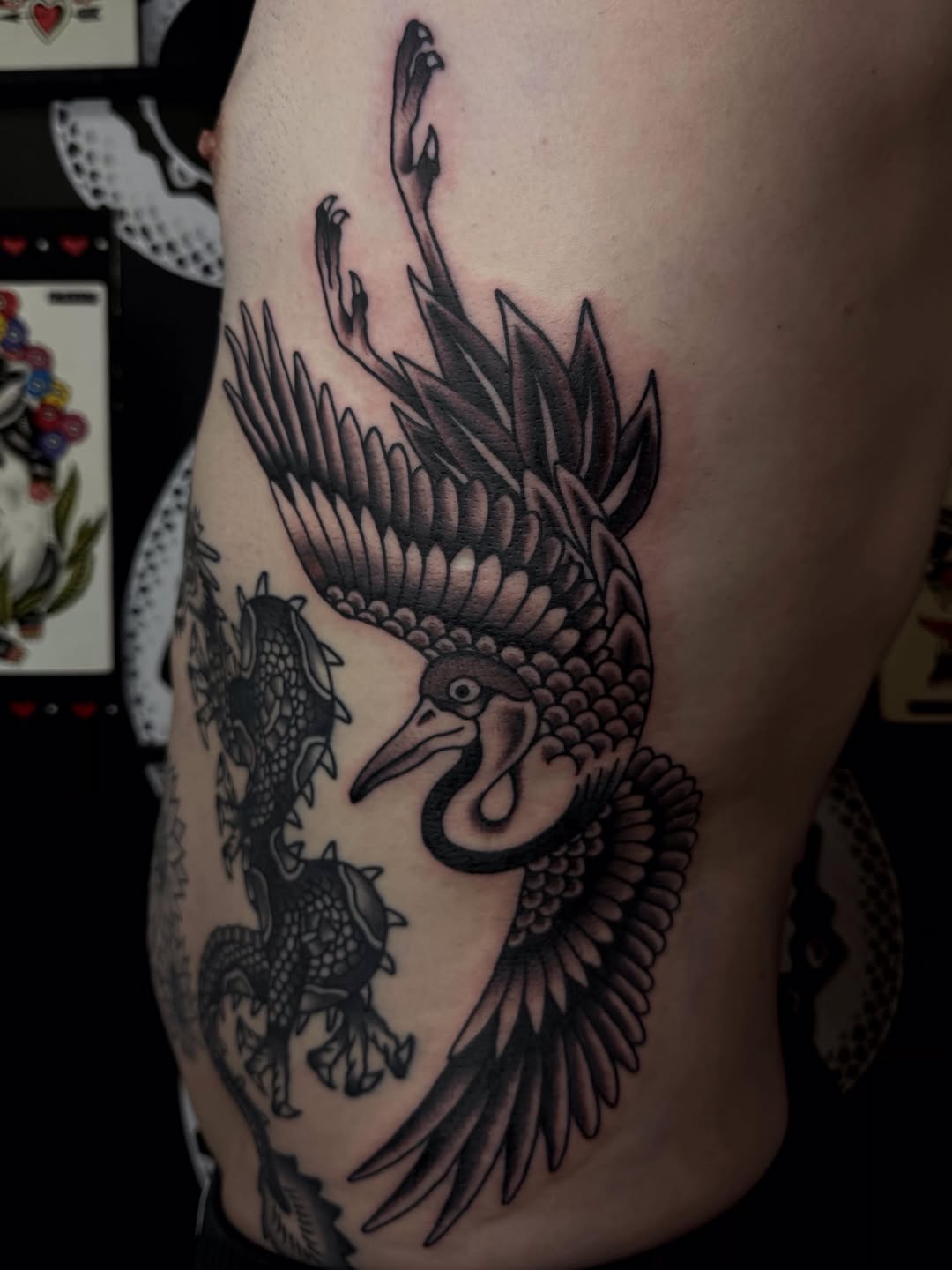 Tattoo by @kurtischappell — japanese_irezumi, black_and_grey