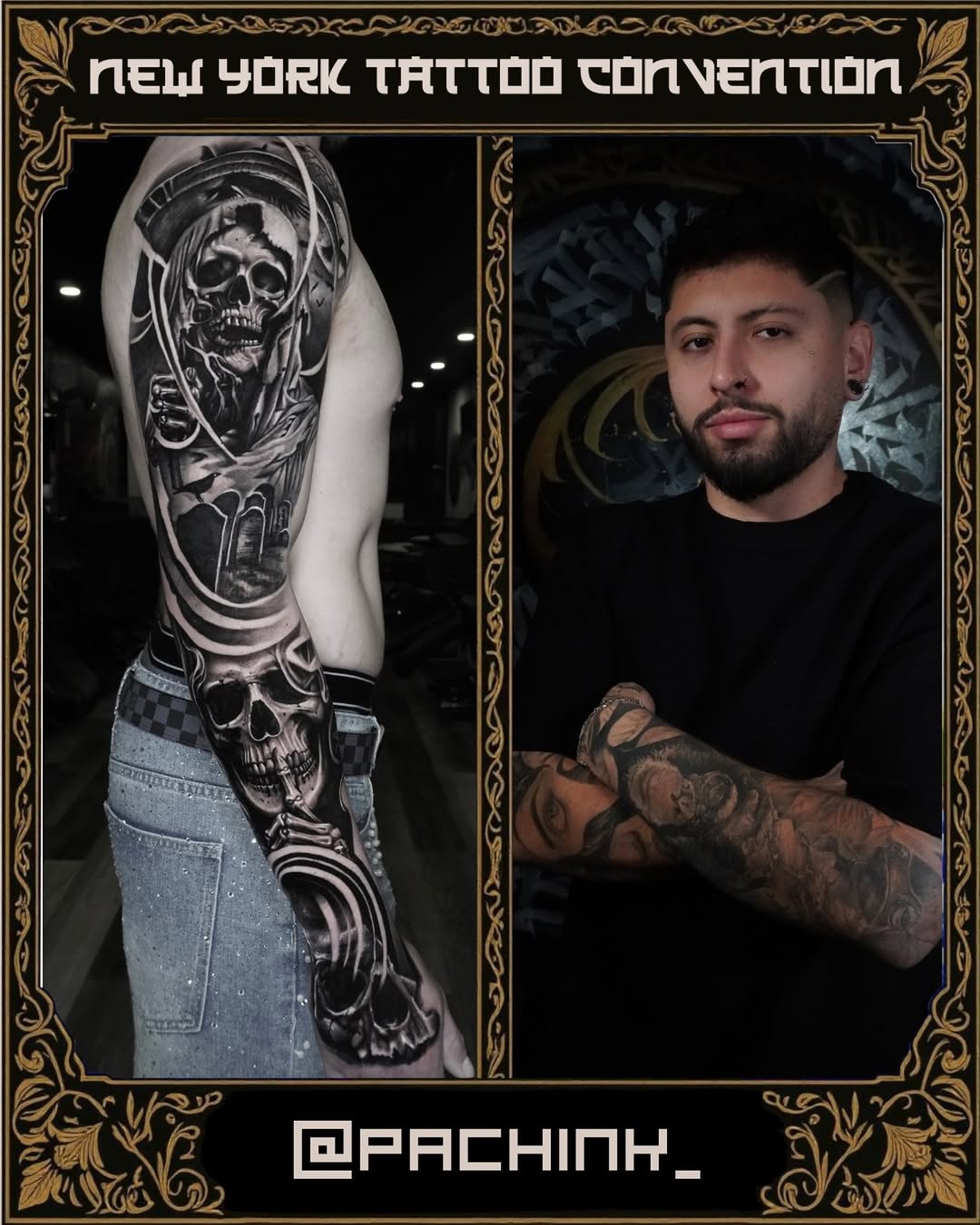 Tattoo by @pachink_ — black_and_grey, realism