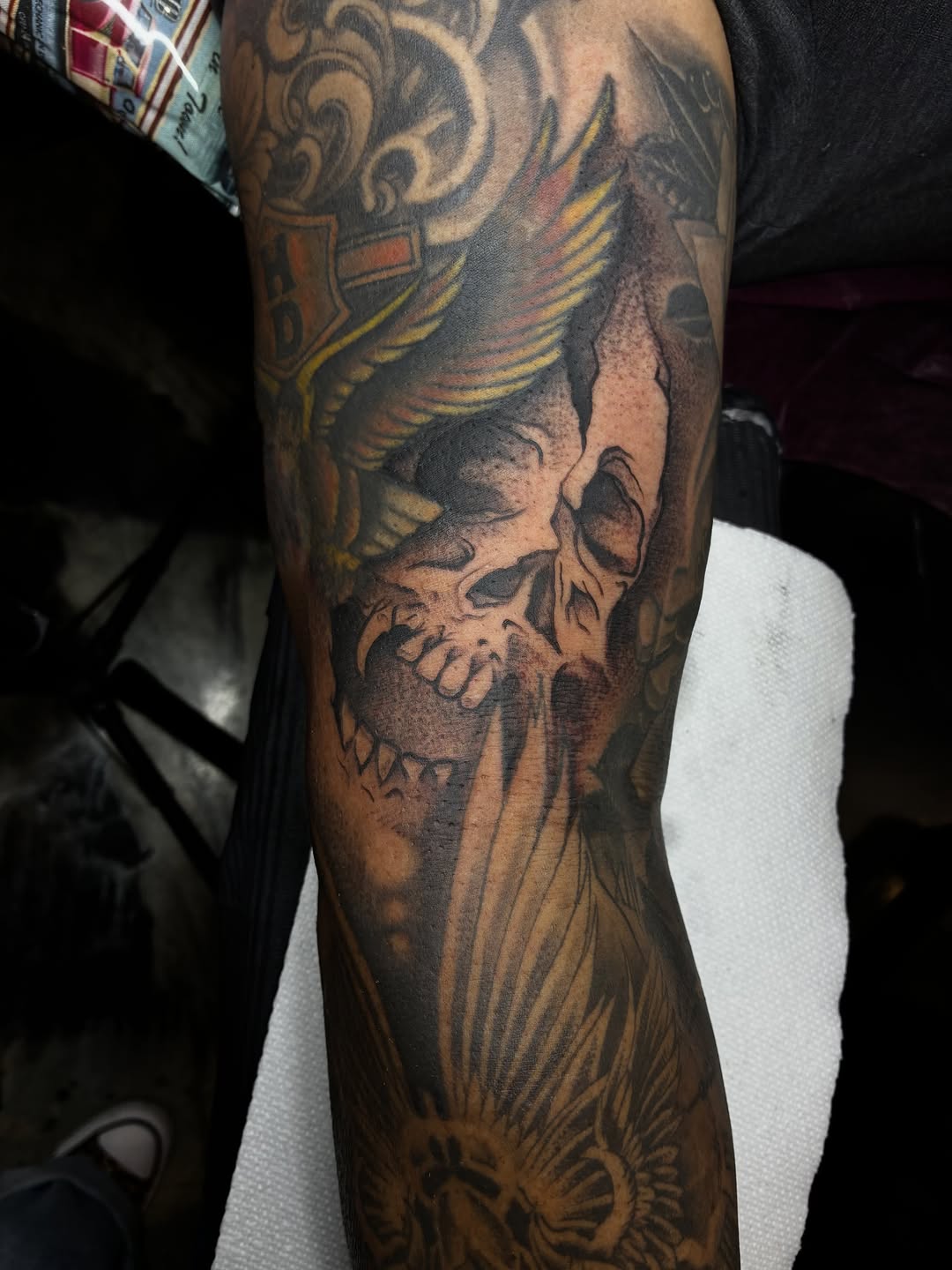 Tattoo by @pebbles.iv — realism, black_and_grey