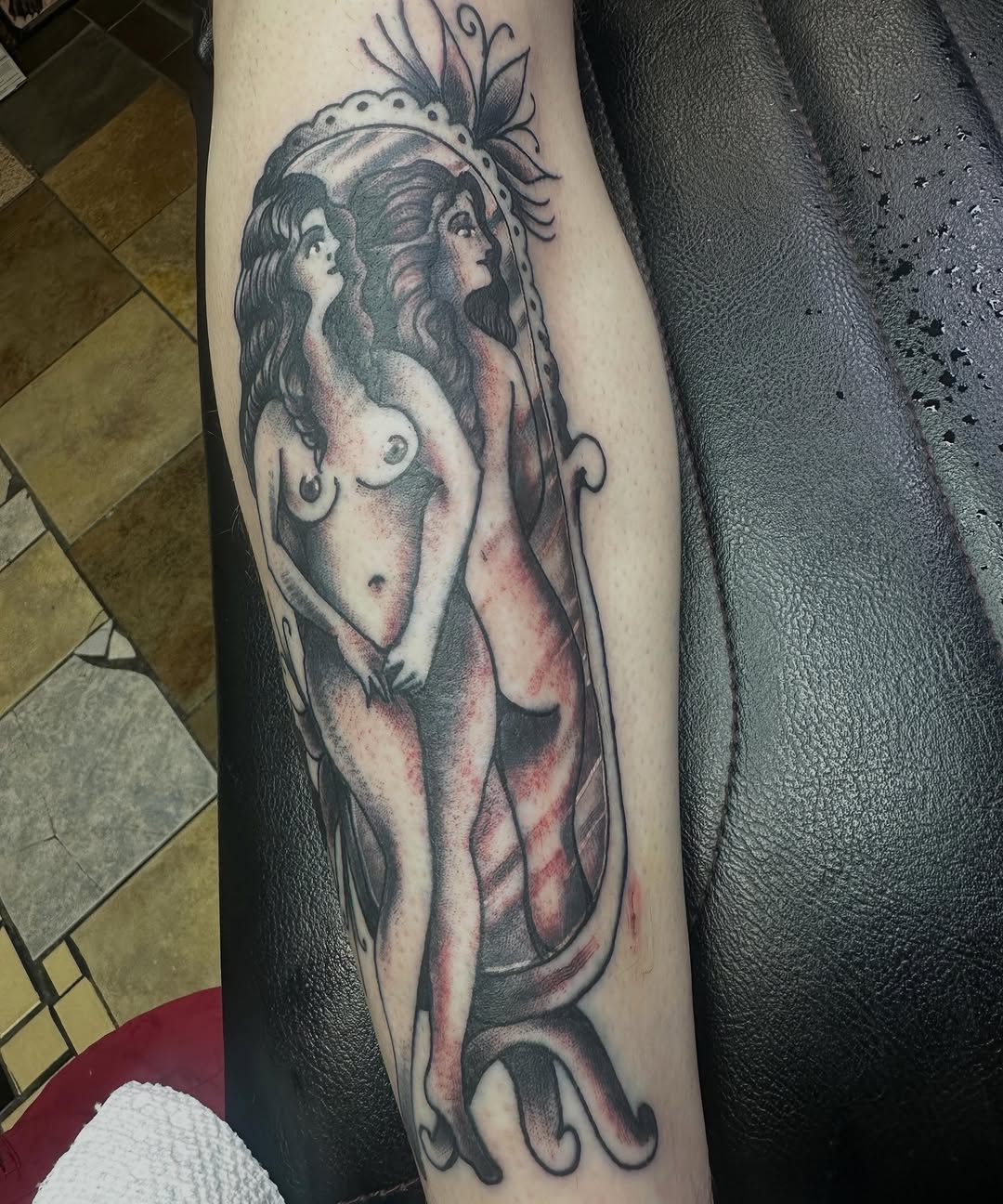 Tattoo by @n8harmon — black_and_grey, neo_traditional