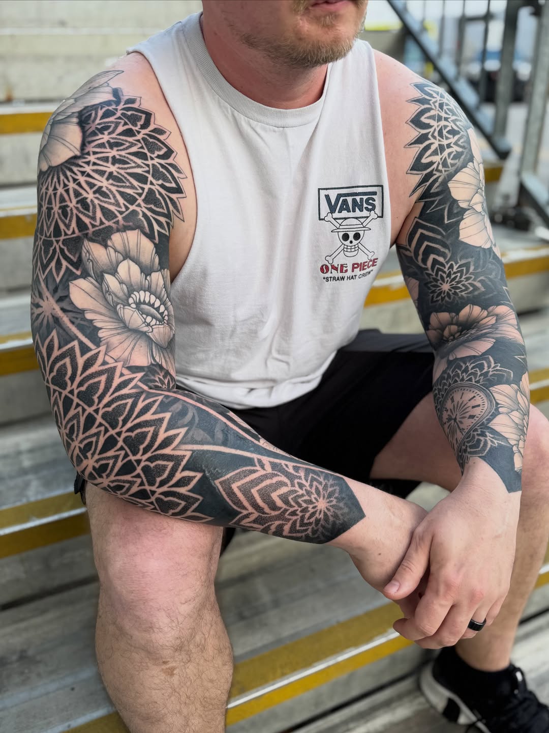 Tattoo by @fleur.tattoos — geometric, blackwork