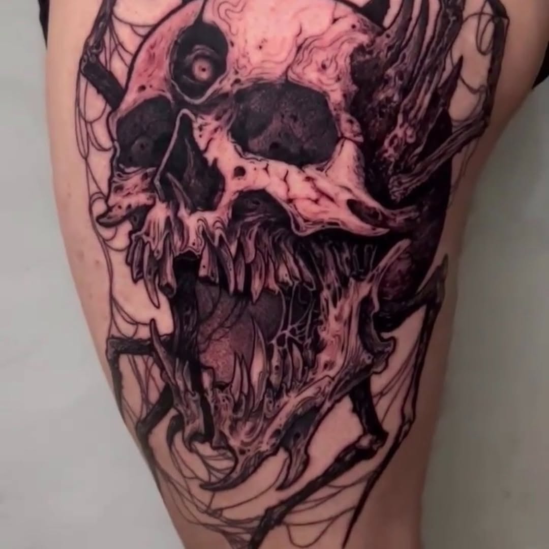 Tattoo by @tattoosbytj617 — dark_realism, blackwork