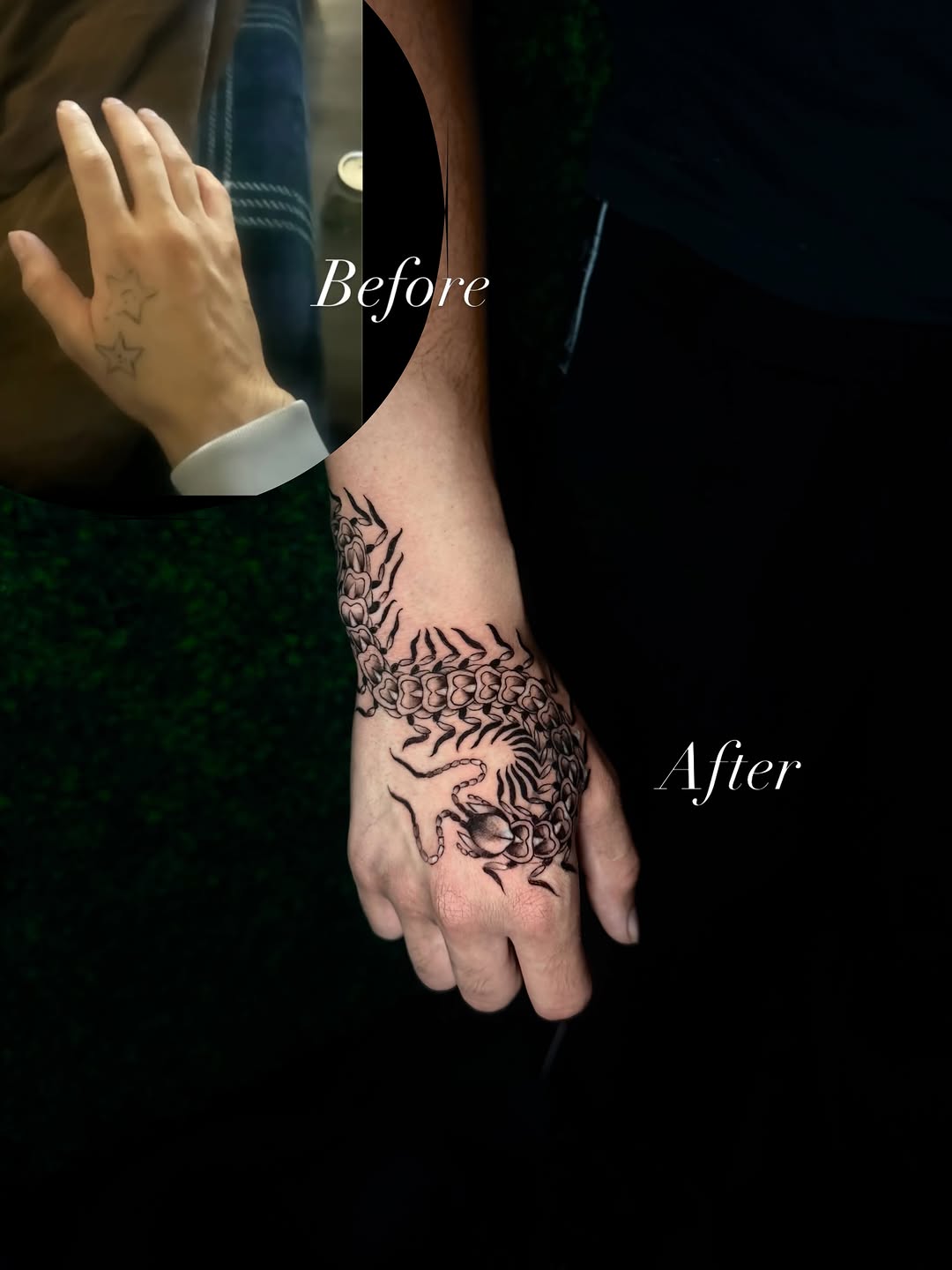 Tattoo by @bellaskytattoos — blackwork, black_and_grey