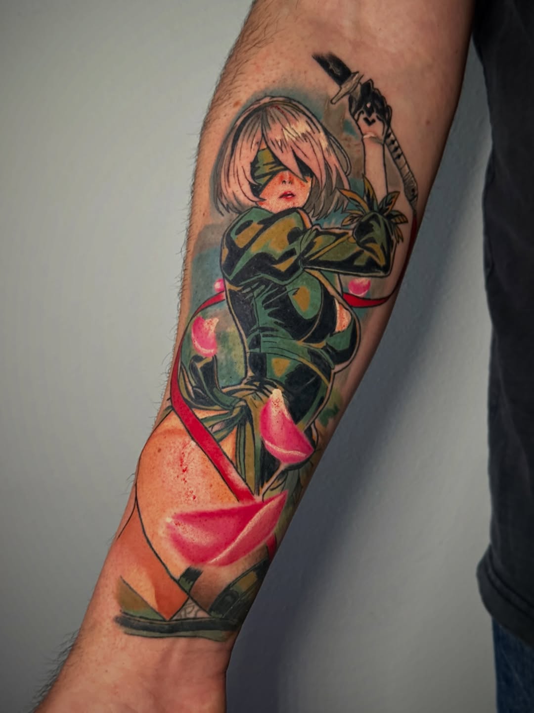 Tattoo by @cazztro.tattoo โ anime, realism