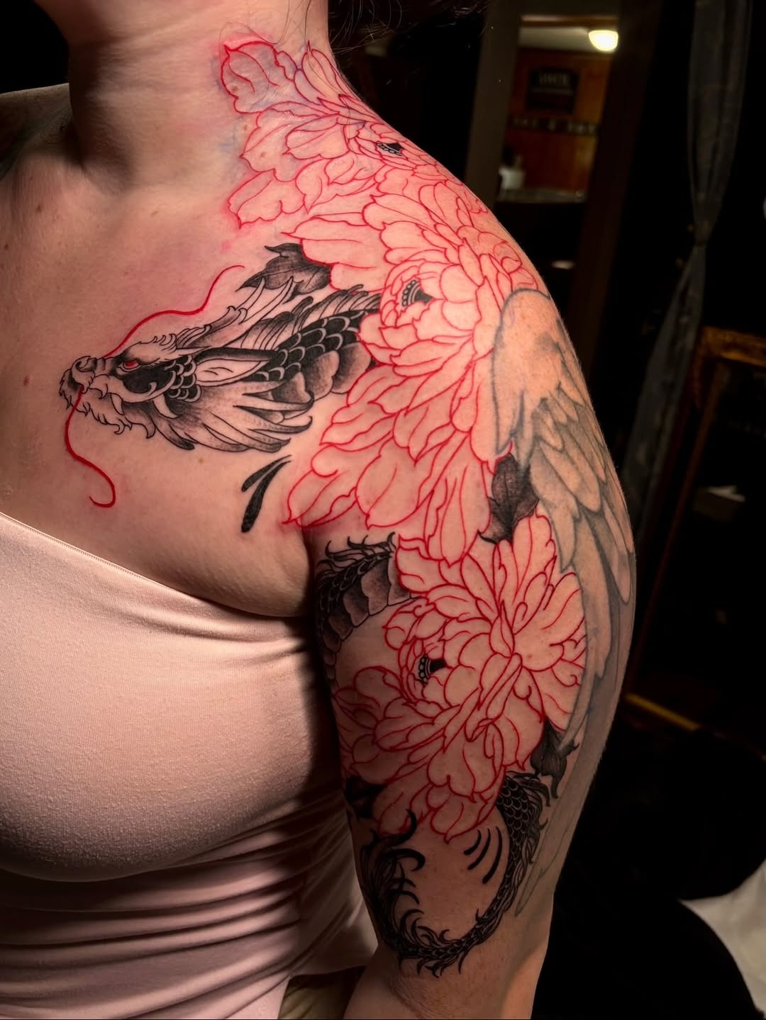 Tattoo by @_mad.as.a.hatter.art_ — japanese_irezumi, black_and_grey