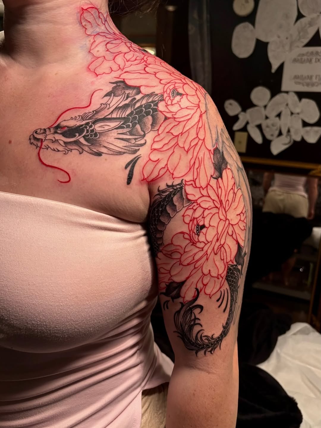 Tattoo by @_mad.as.a.hatter.art_ — japanese_irezumi, black_and_grey