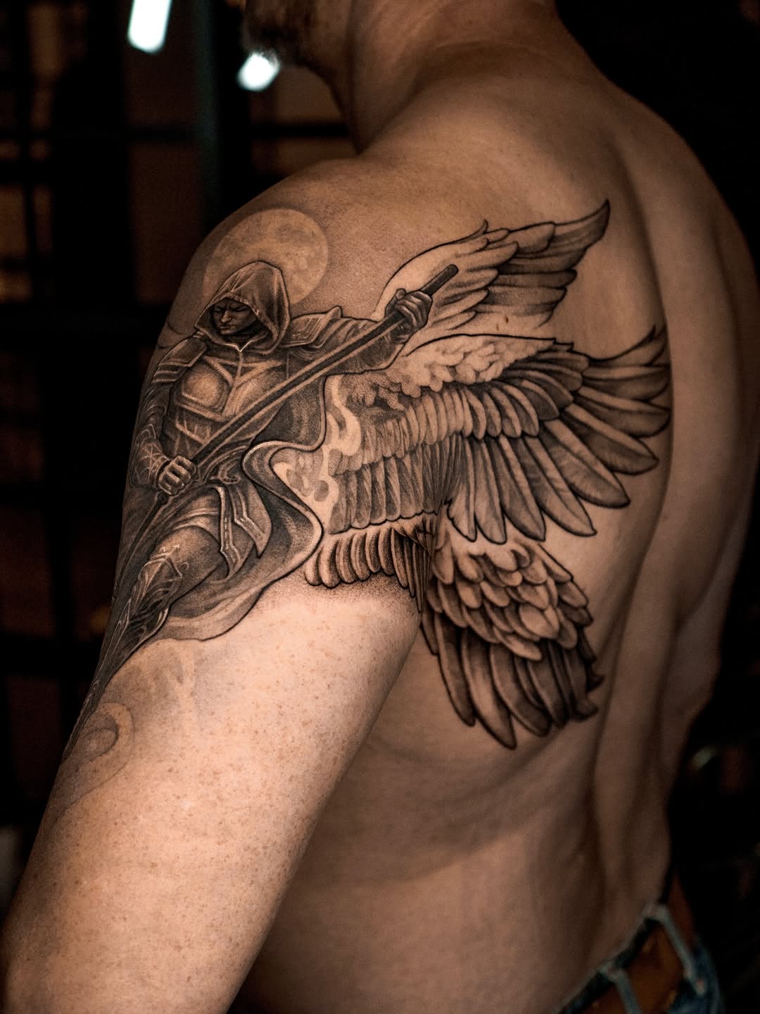 Tattoo by @leonova.tattoo — realism, black_and_grey