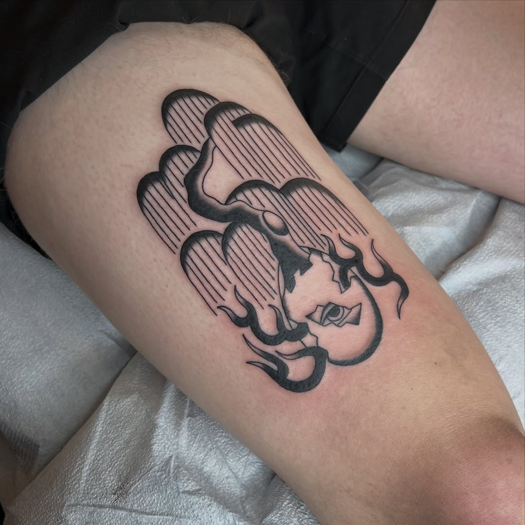 Tattoo by @moosetattooer β blackwork, illustrative