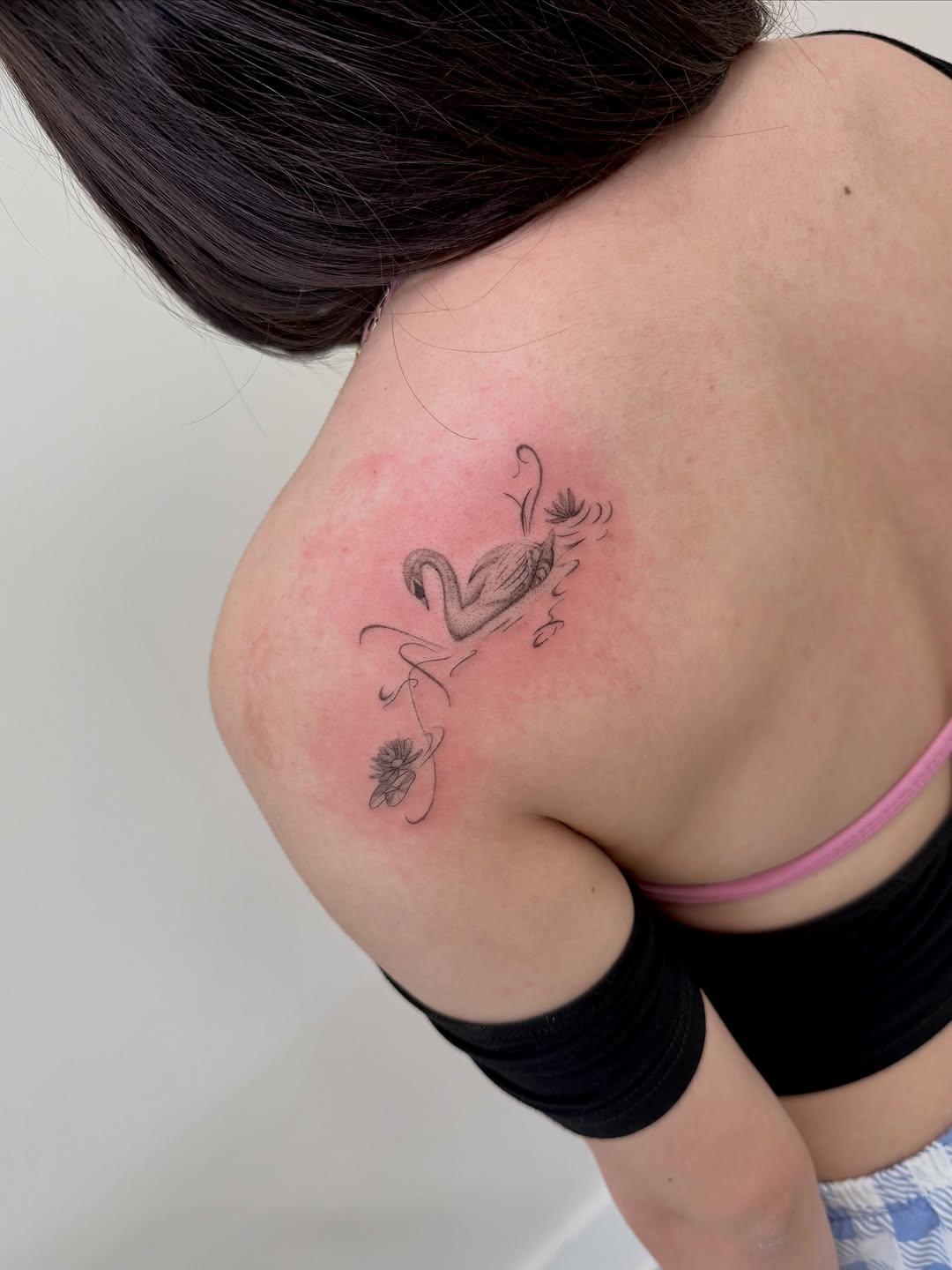 Tattoo by @peachytats.atl โ fine_line, black_and_grey
