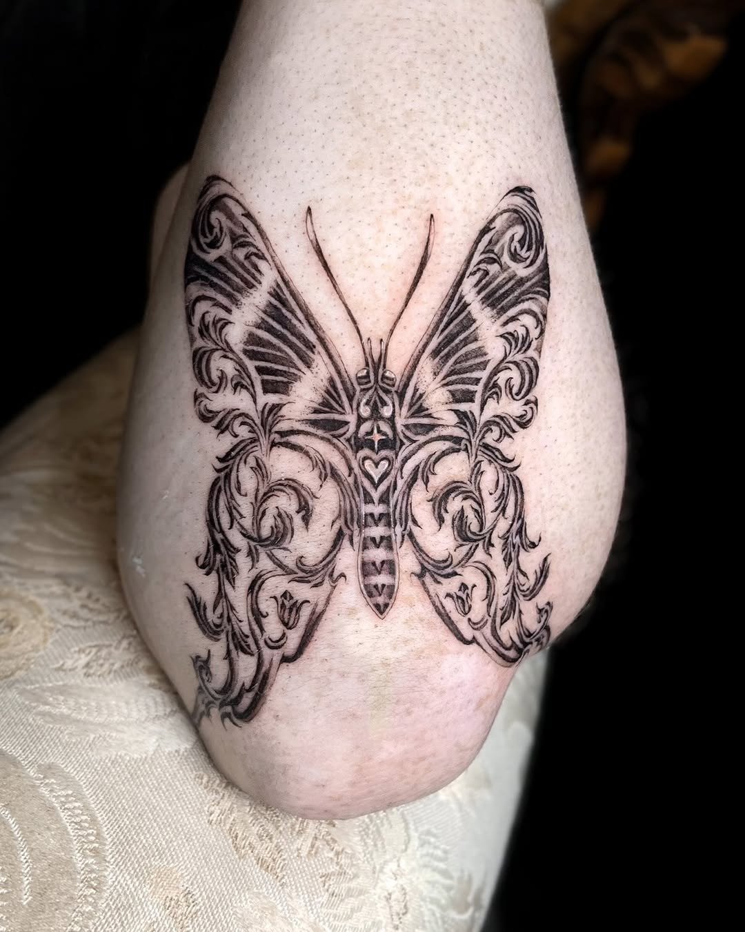 Tattoo by @inklore_ β black_and_grey, ornamental