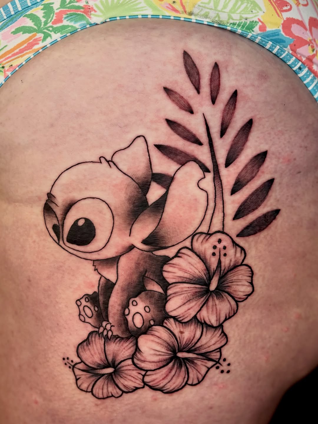Tattoo by @erintpokes — anime, black_and_grey