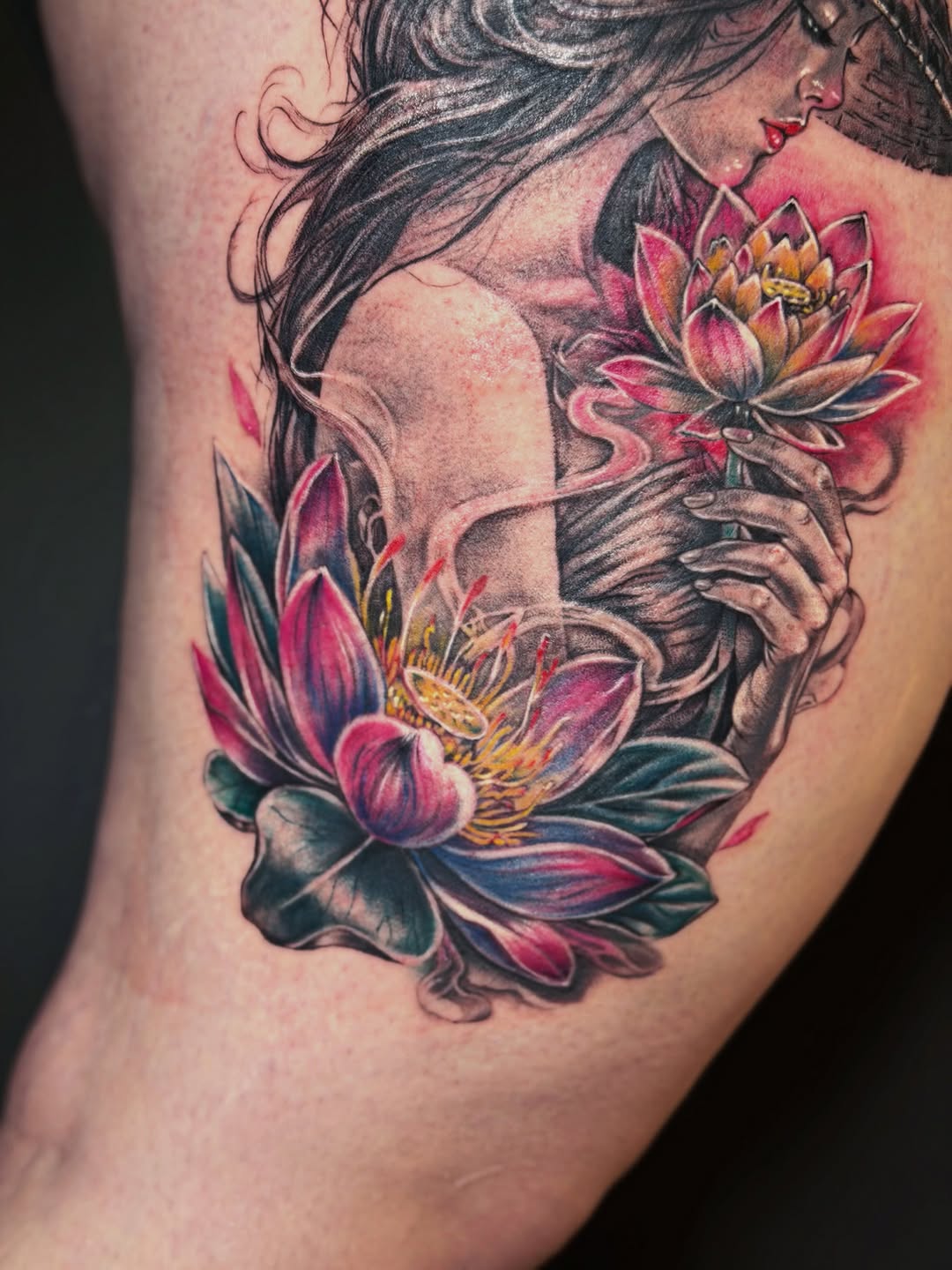 Tattoo by @tattooartistalina — realism, japanese_irezumi