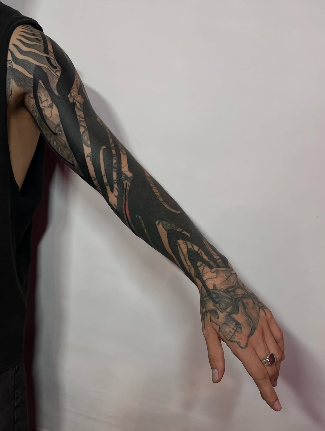 Tattoo by @betos.tattoo β blackwork, black_and_grey