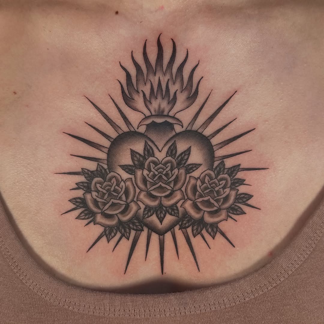 Tattoo by @cheeto_g_art_ — american_traditional, black_and_grey