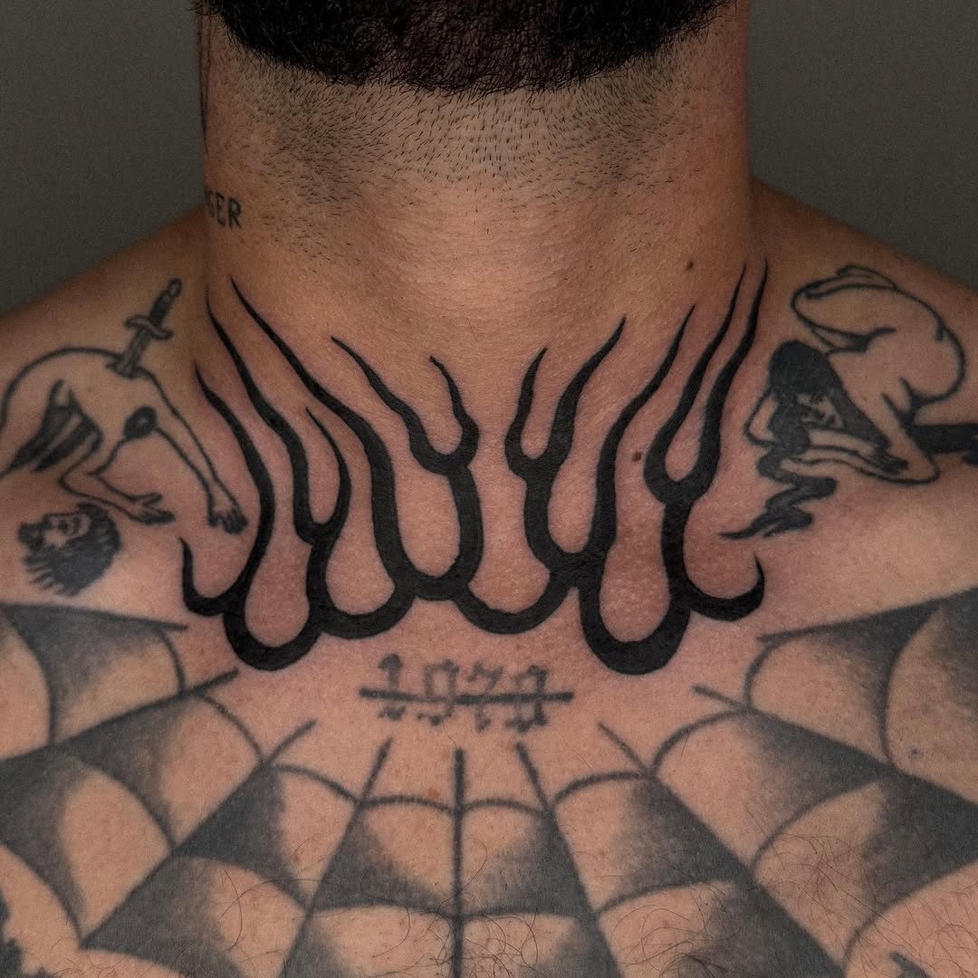 Tattoo by @baby__ugly — blackwork, lettering_script