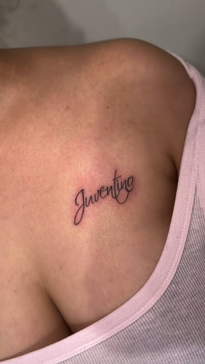 Tattoo by @miguelfernandez_tattoo — lettering_script, fine_line