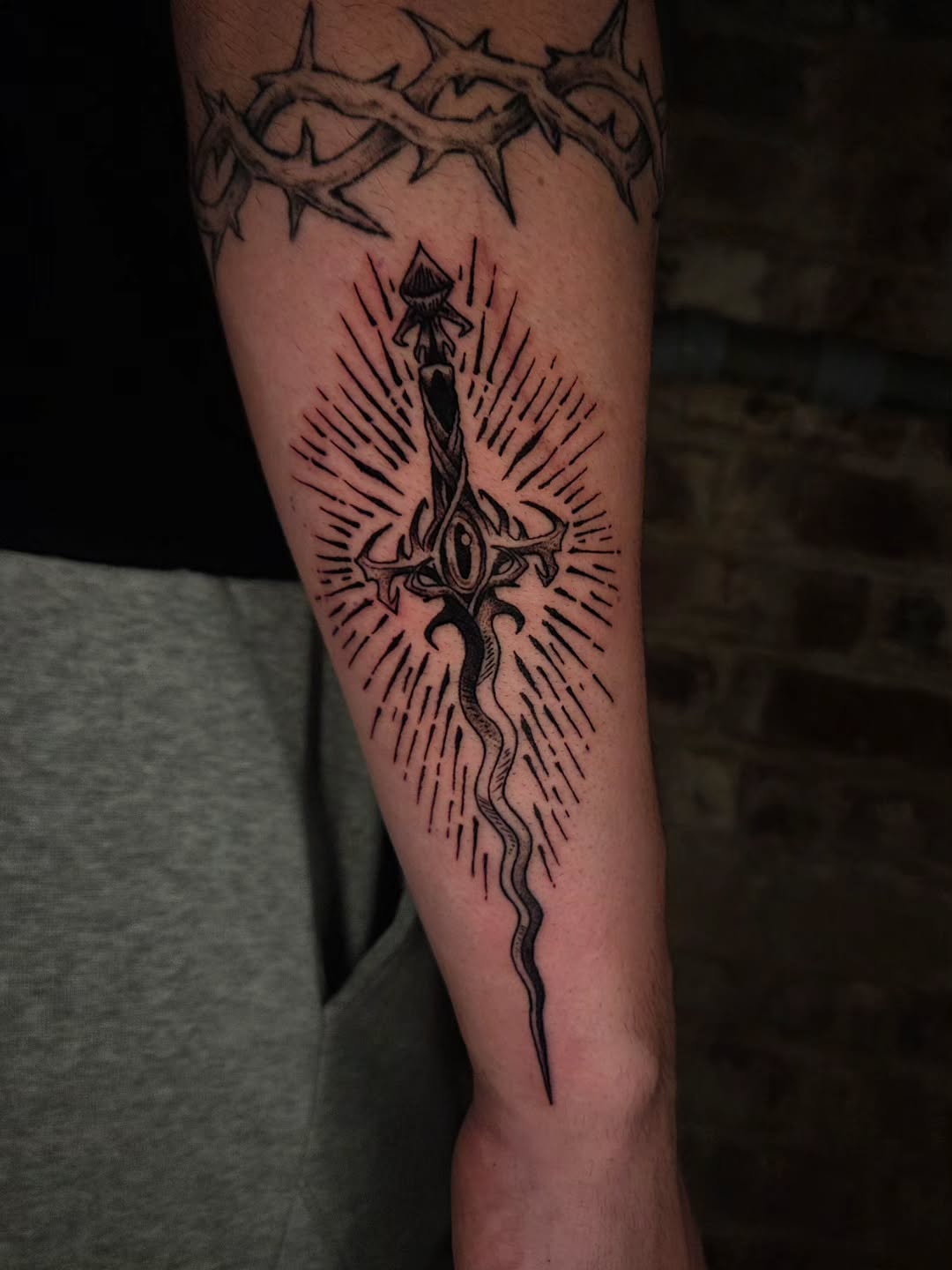 Tattoo by @iankisertattoo — blackwork, illustrative