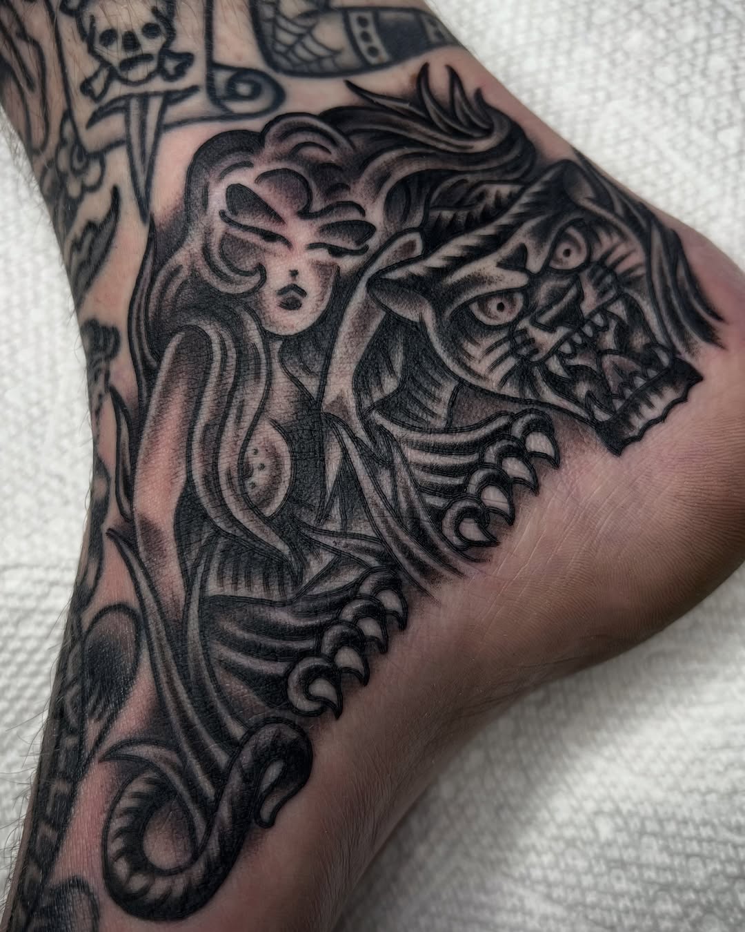 Tattoo by @mattalexandertattoo — american_traditional, black_and_grey
