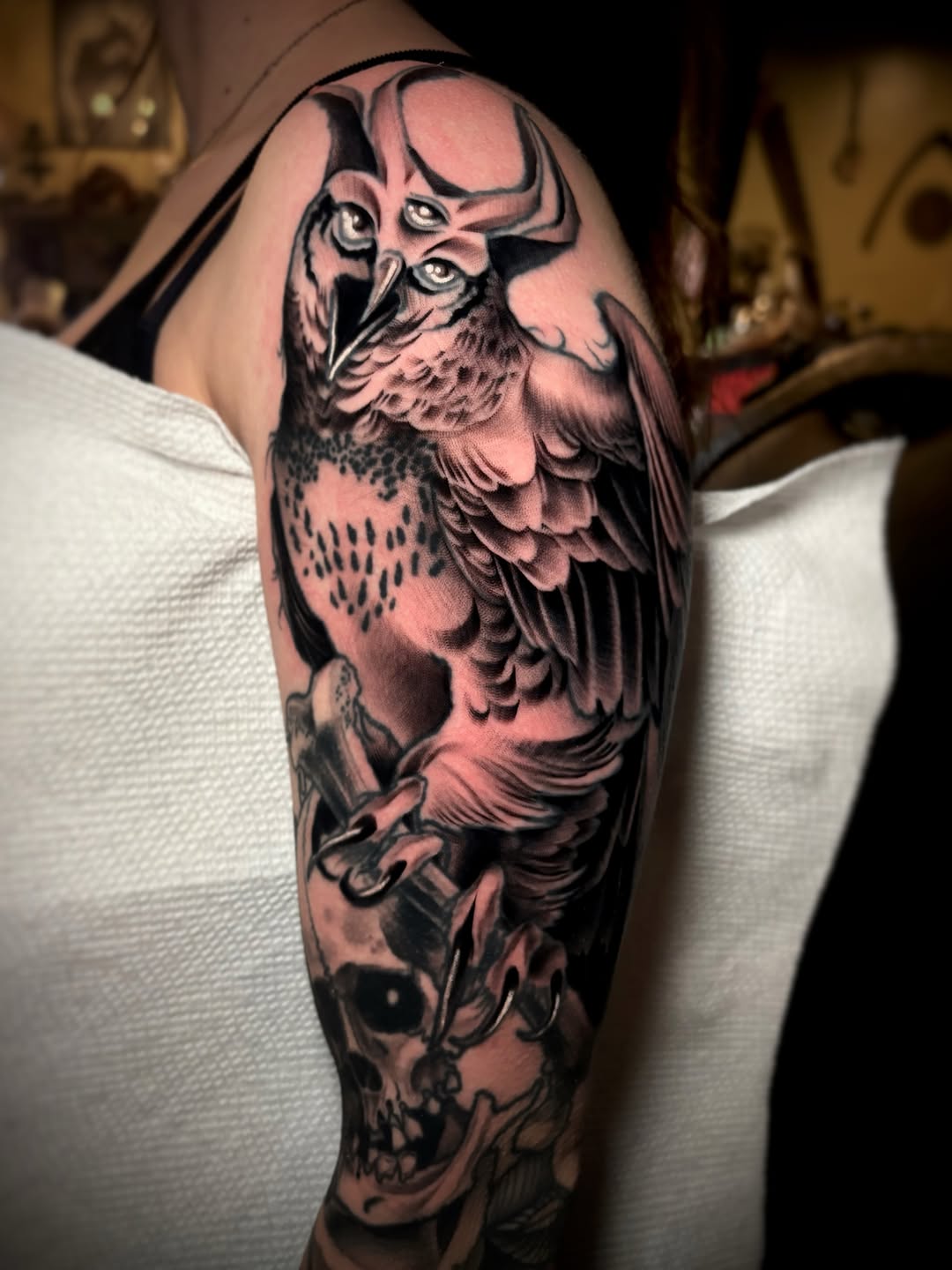 Tattoo by @jeffsaunderstattoo — black_and_grey, realism