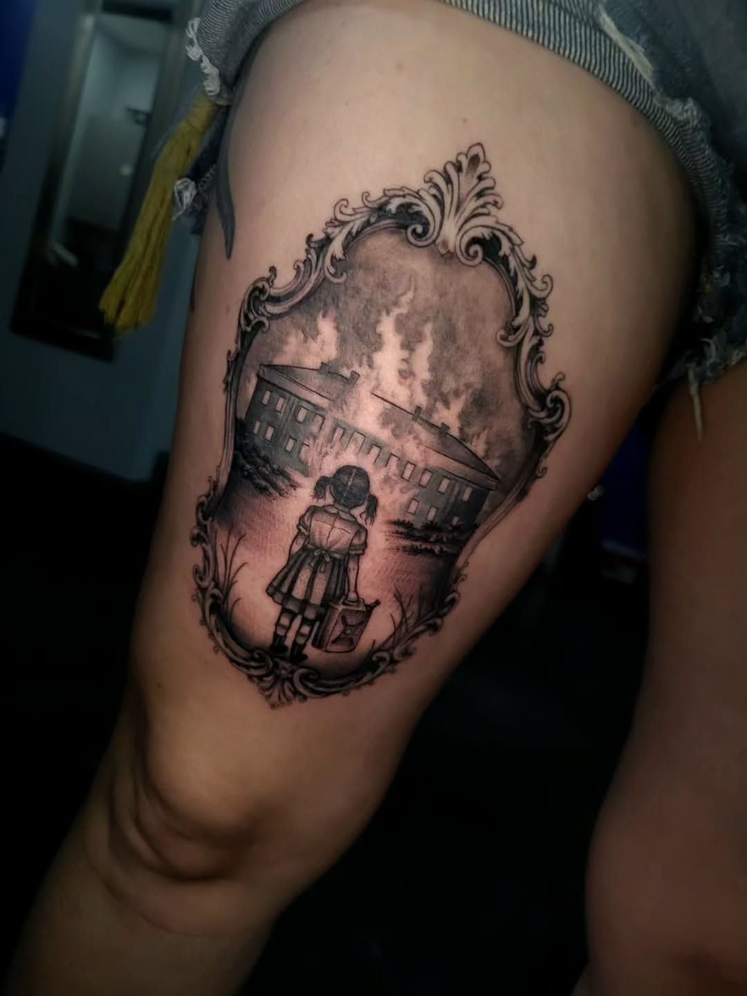 Tattoo by @inky.cauldron.tattoo — dark_realism, black_and_grey