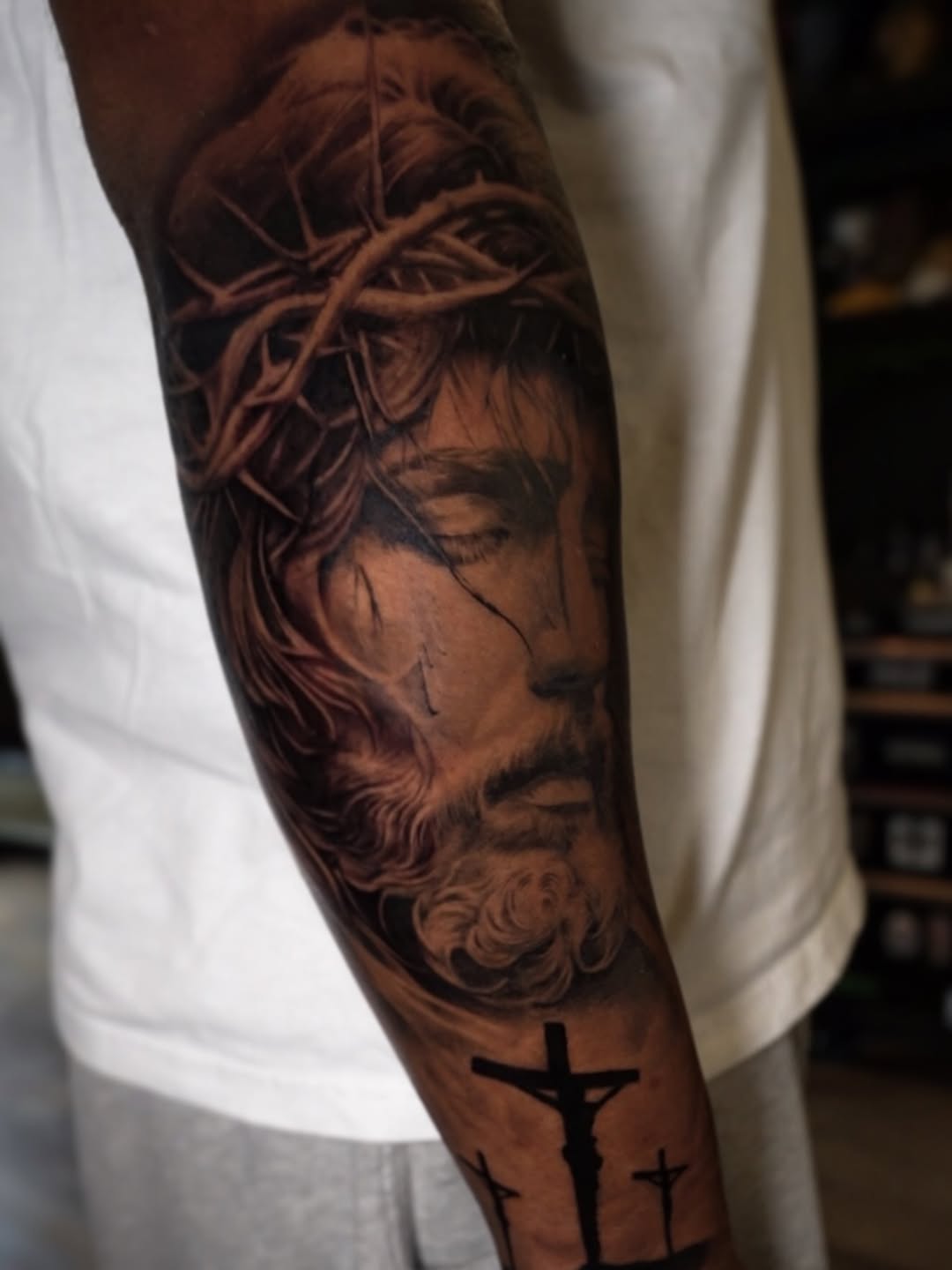 Tattoo by @satchmoe_art — realism, black_and_grey