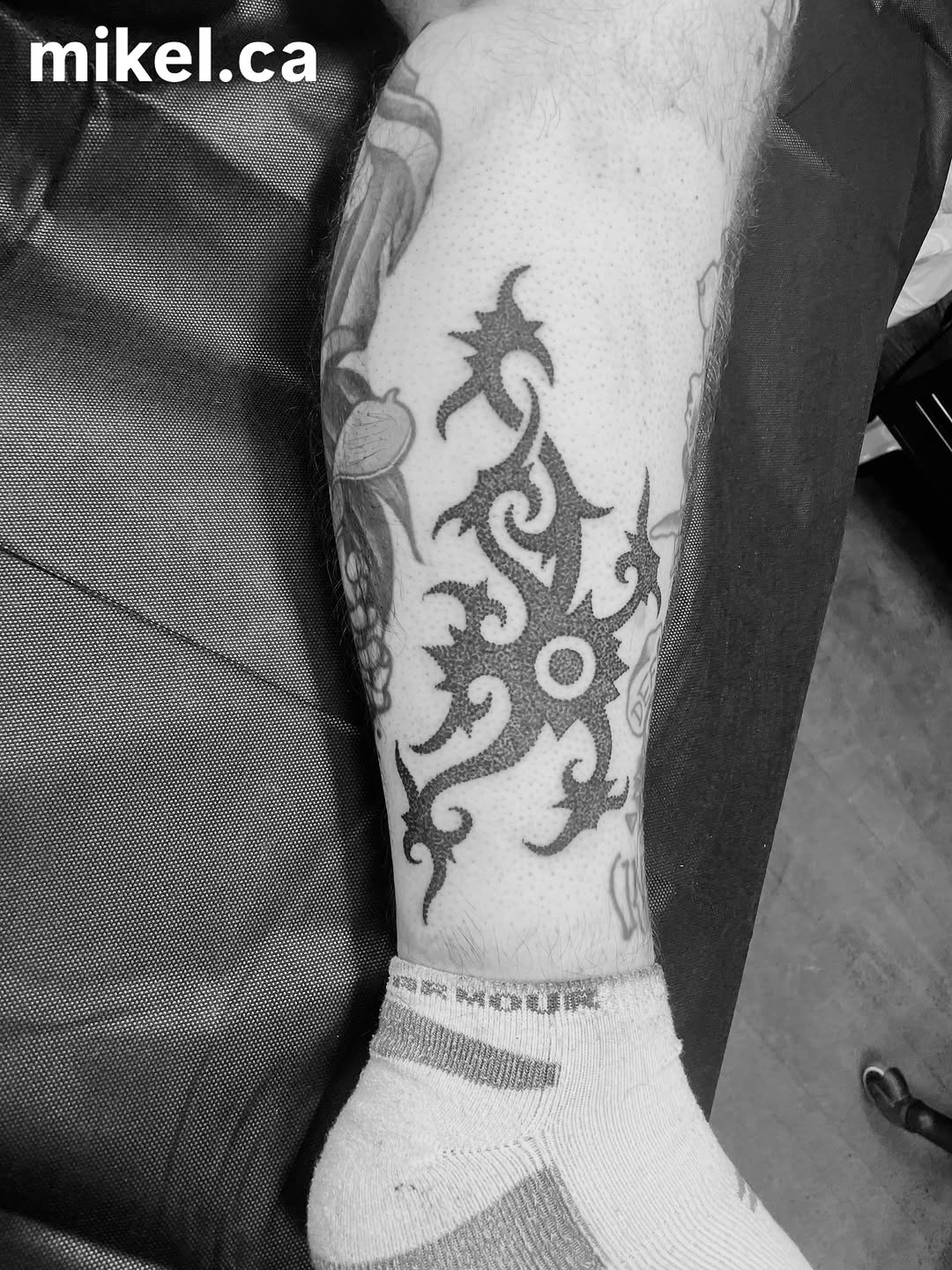 Tattoo by @mikel_tattoosangha — tribal, dotwork