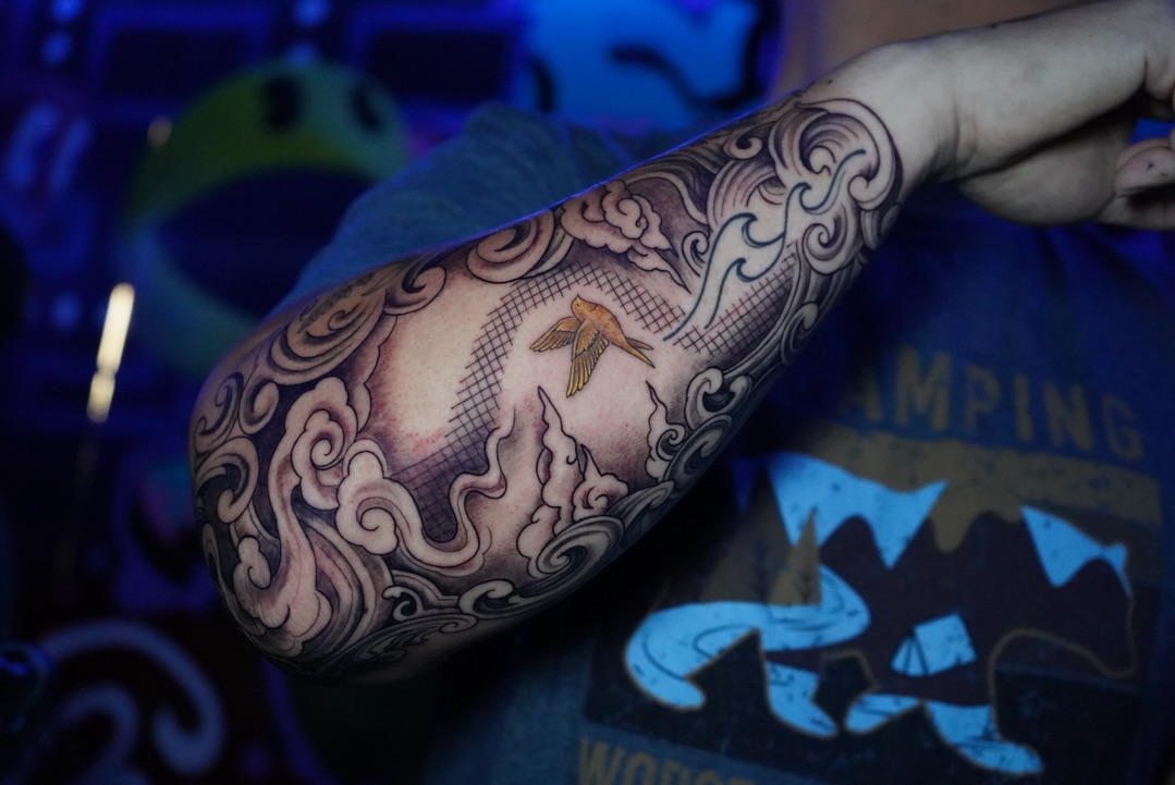Tattoo by @poncetattooap — japanese_irezumi, black_and_grey