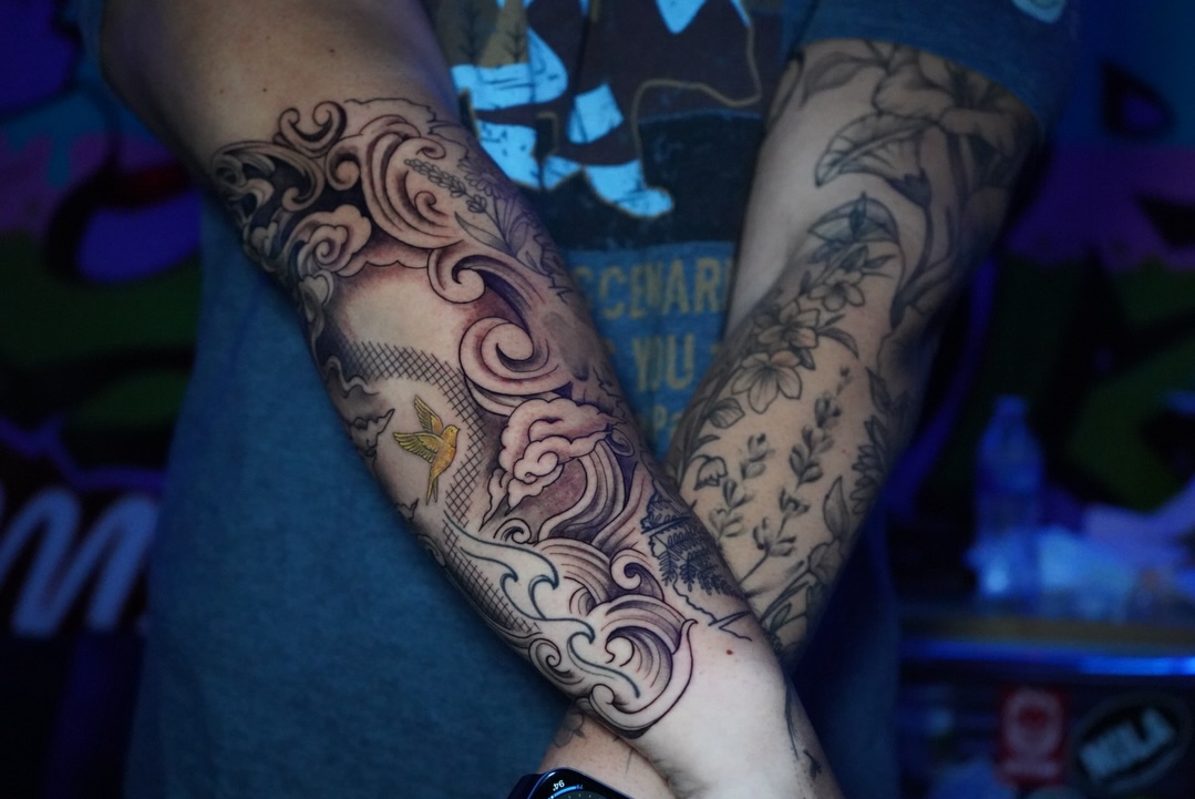 Tattoo by @poncetattooap — black_and_grey, ornamental