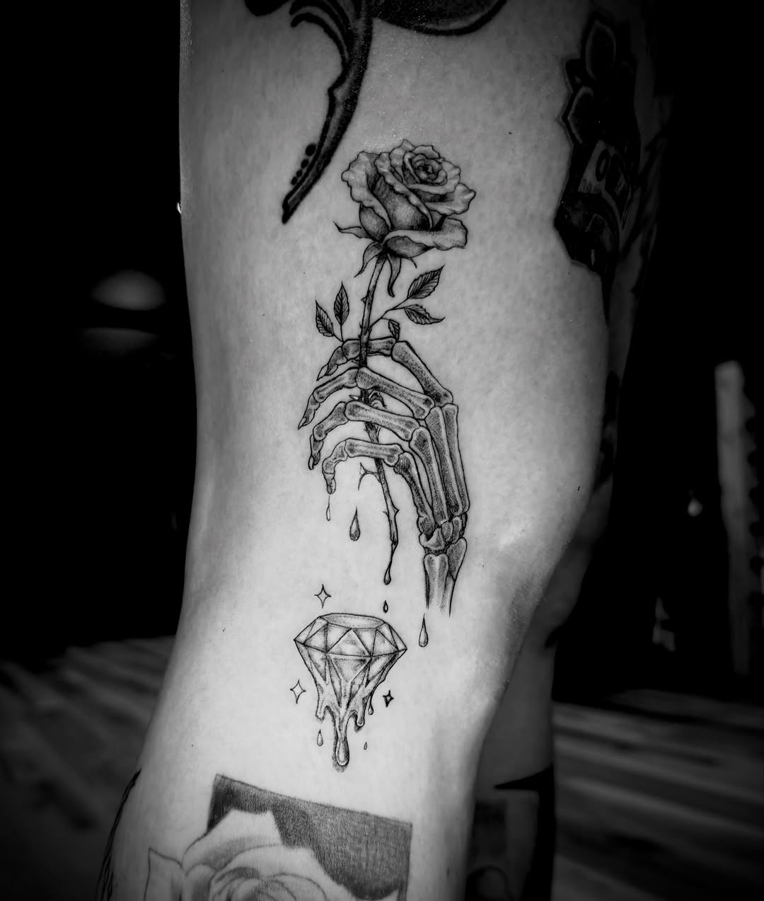 Tattoo by @dtf.tattoos — dark_realism, black_and_grey