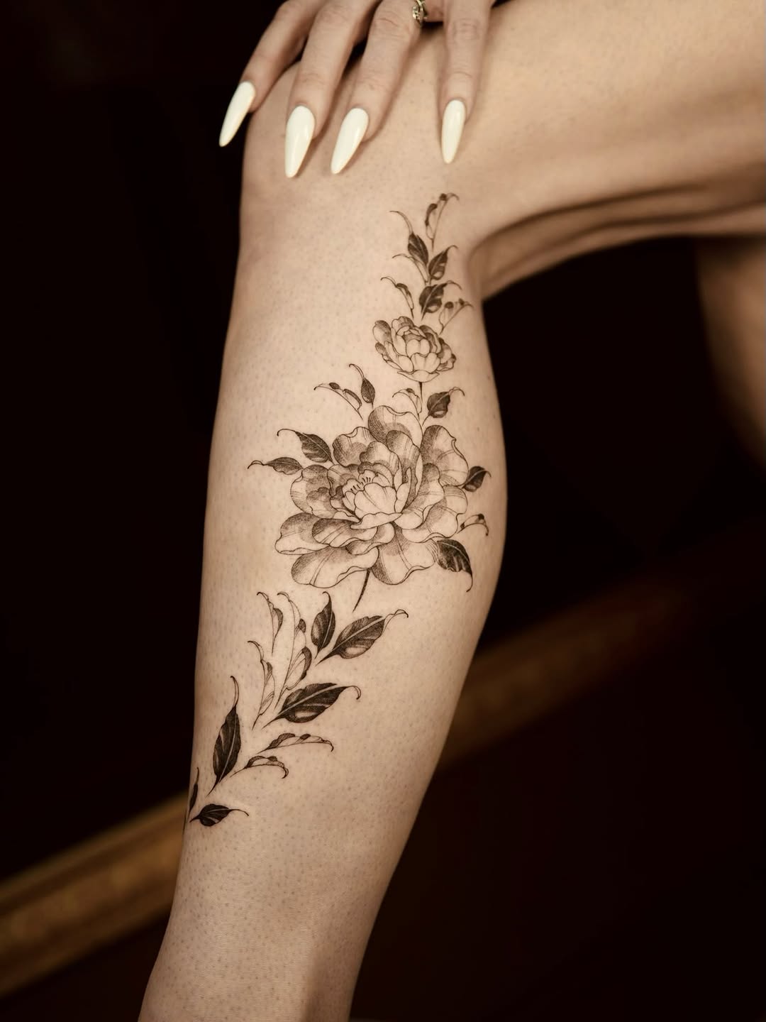 Tattoo by @chanchan.tatts — fine_line, black_and_grey