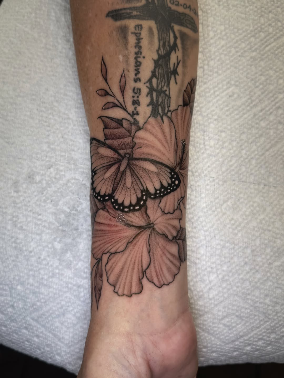 Tattoo by @audreymicheletattoos — black_and_grey, dotwork