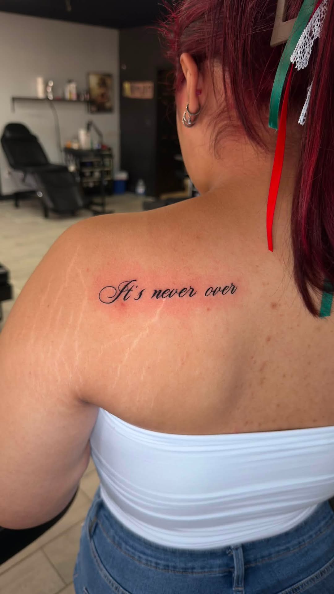 Tattoo by @juanon_tattoos โ lettering_script, fine_line