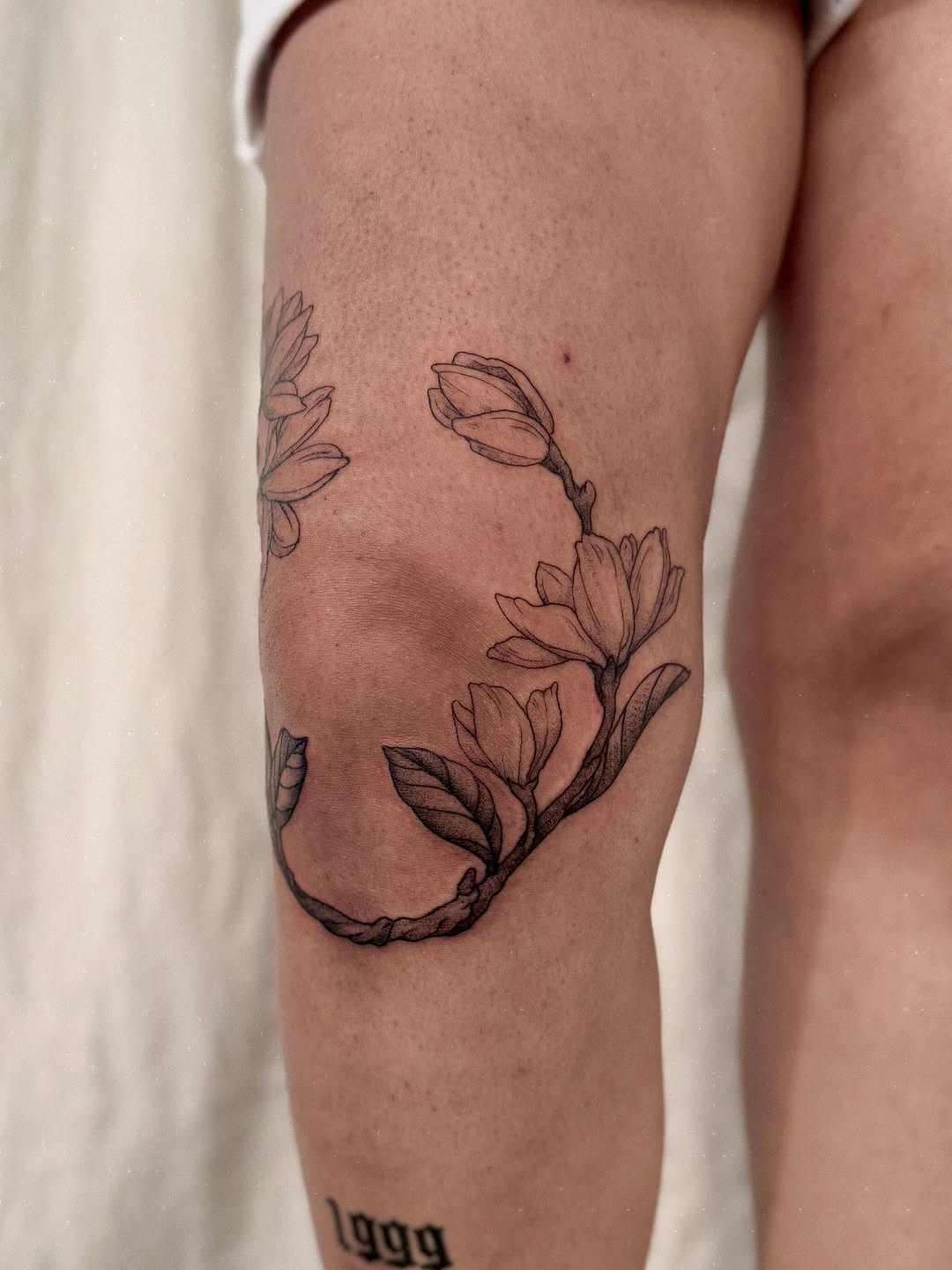 Tattoo by @hillary_blair — fine_line, black_and_grey
