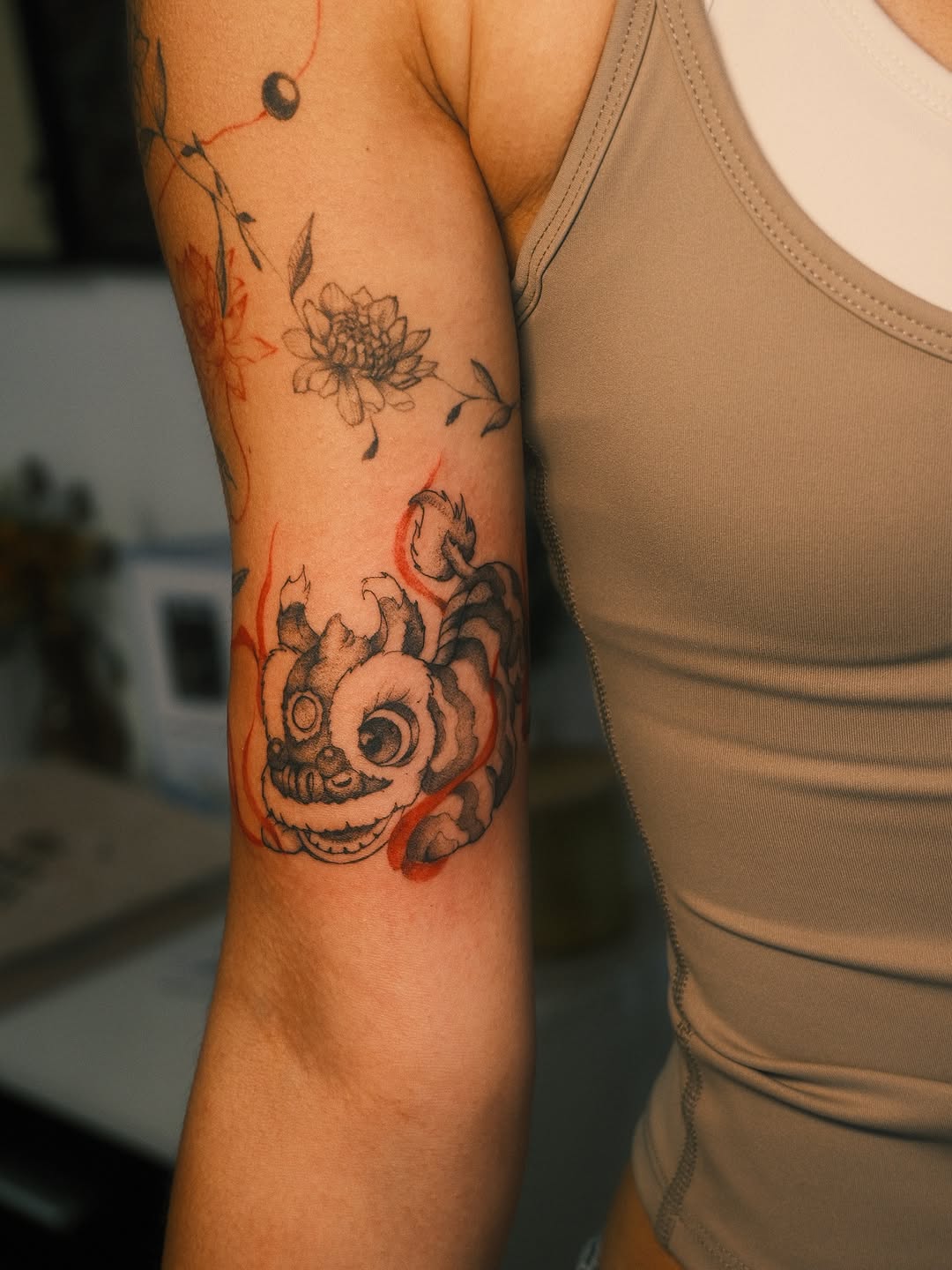 Tattoo by @inksby.thi โ black_and_grey, illustrative