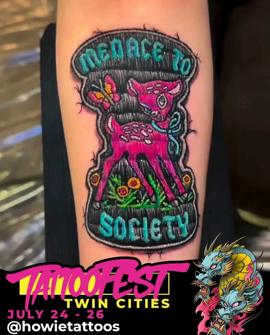 Tattoo by @howietattoos β new_school, trash_polka