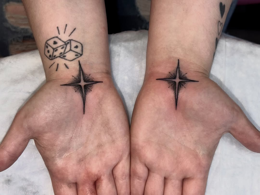 Tattoo by @caitlynntattoos โ fine_line, dotwork
